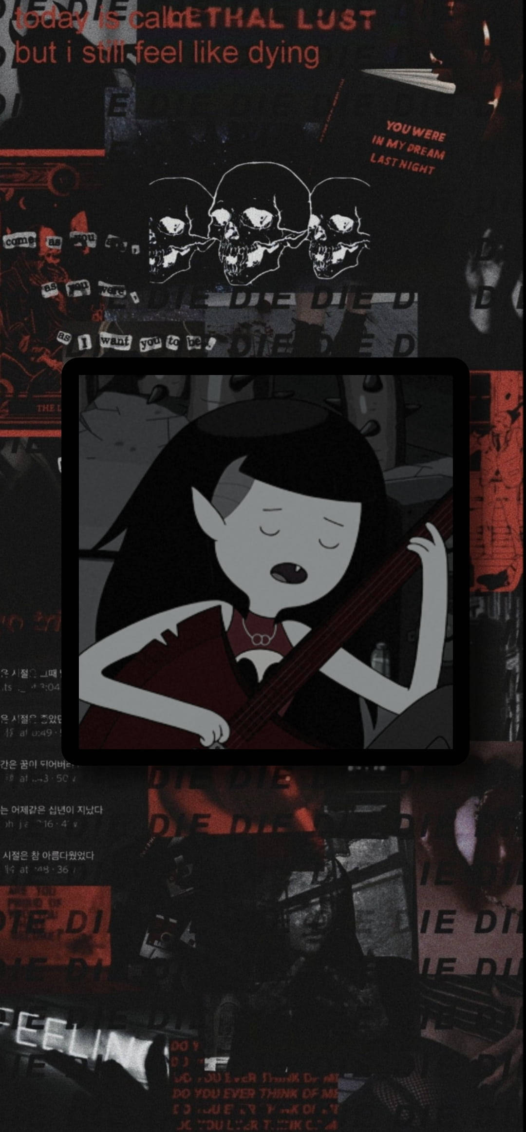 คำบรรยาย: ภาพประกอบ Marceline ลึกลับในสไตล์ Alt Aesthetic วอลเปเปอร์