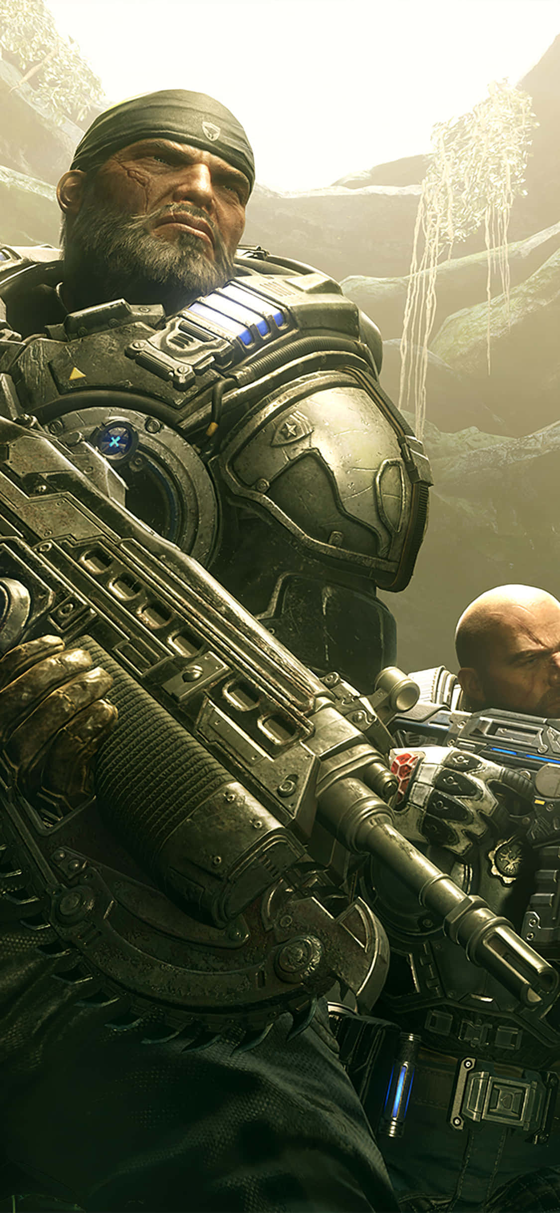 Marcus และ JD iPhone XS Gears Of War 5 พื้นหลัง วอลเปเปอร์
