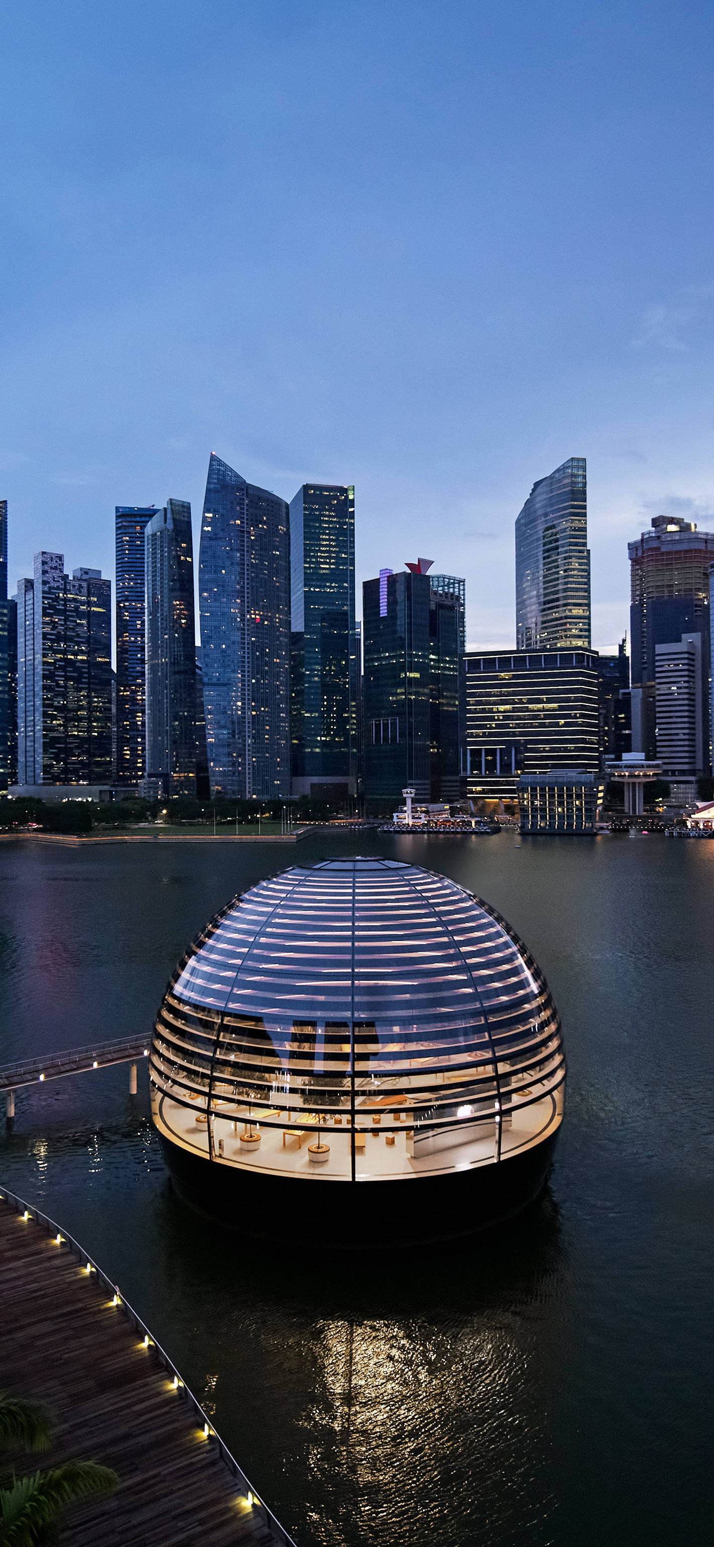 Marina Bay Sands โดมมือถือเหนือน้ำ วอลเปเปอร์