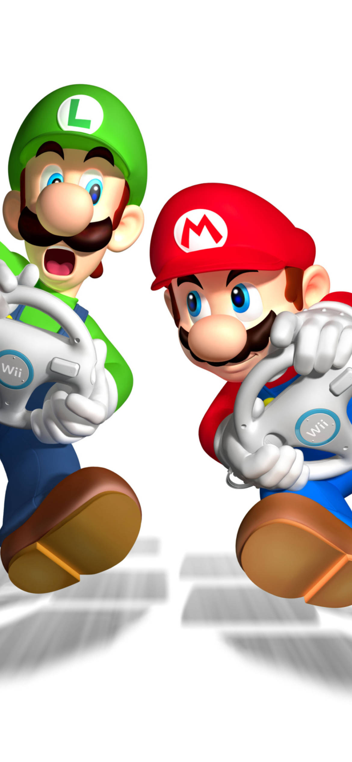 Mario และ Luigi กับพวงมาลัย Wii วอลเปเปอร์