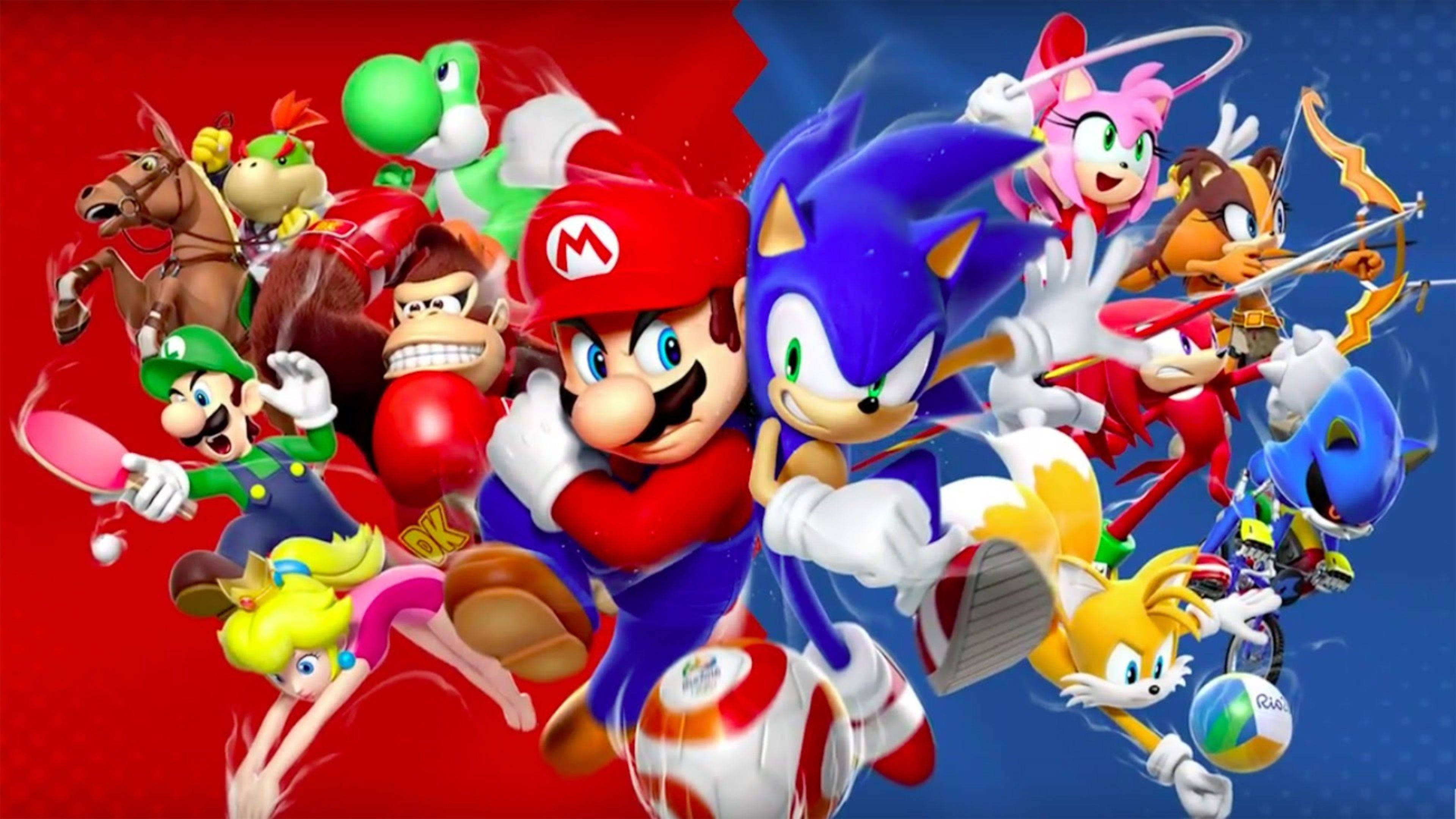 Mario และ Sonic ร่วมทีมเพื่อการผจญภัยสุดสนุก! วอลเปเปอร์