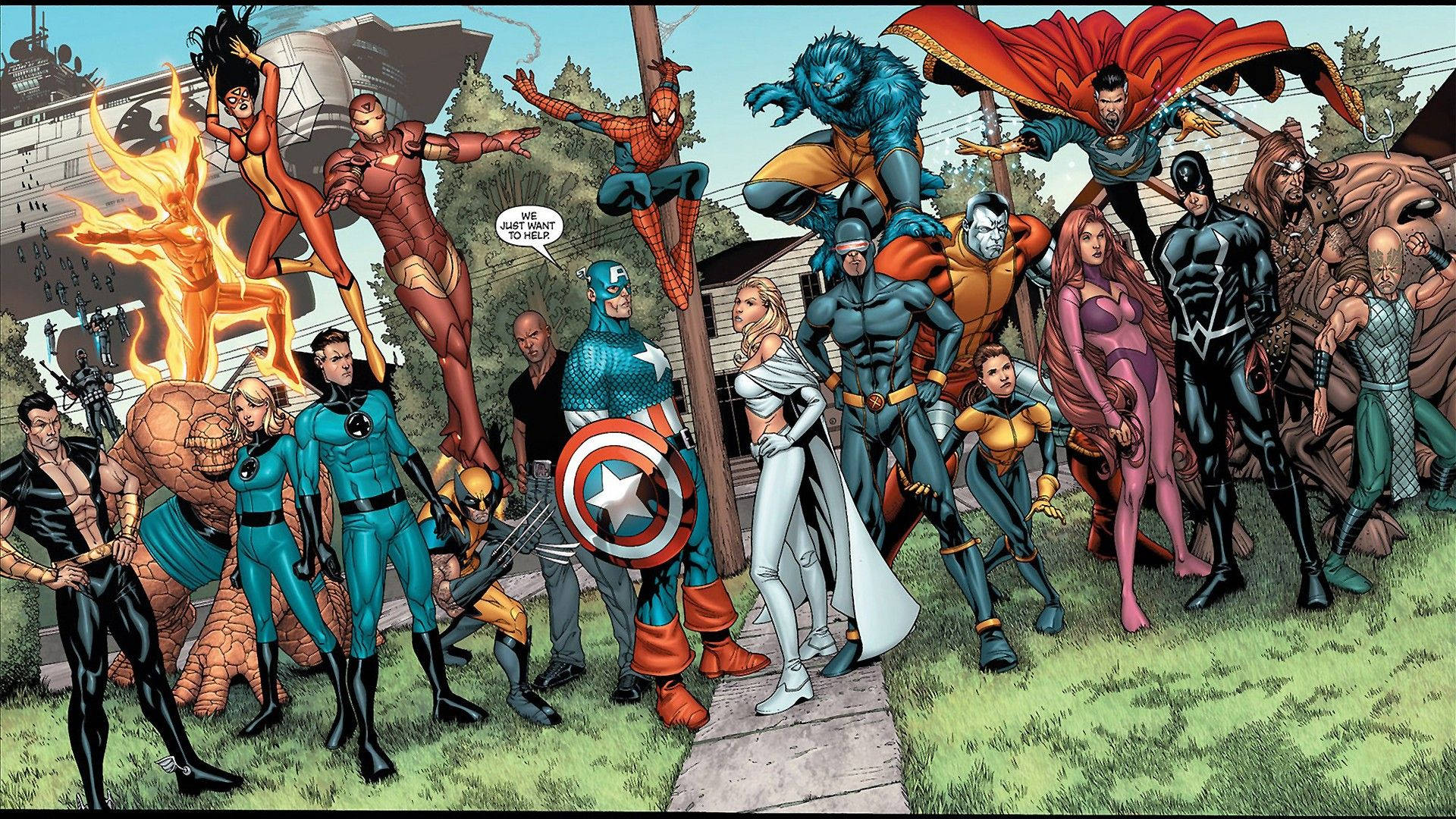เหล่าฮีโร่ Marvel รวมพลัง วอลเปเปอร์