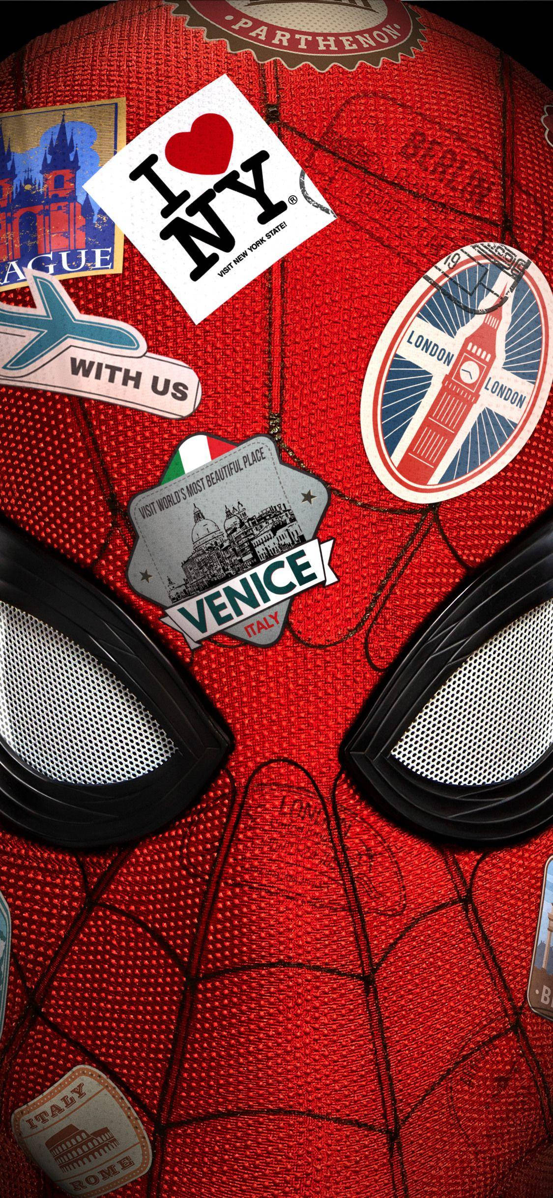 สไปเดอร์แมนหัว Marvel iPhone X วอลเปเปอร์