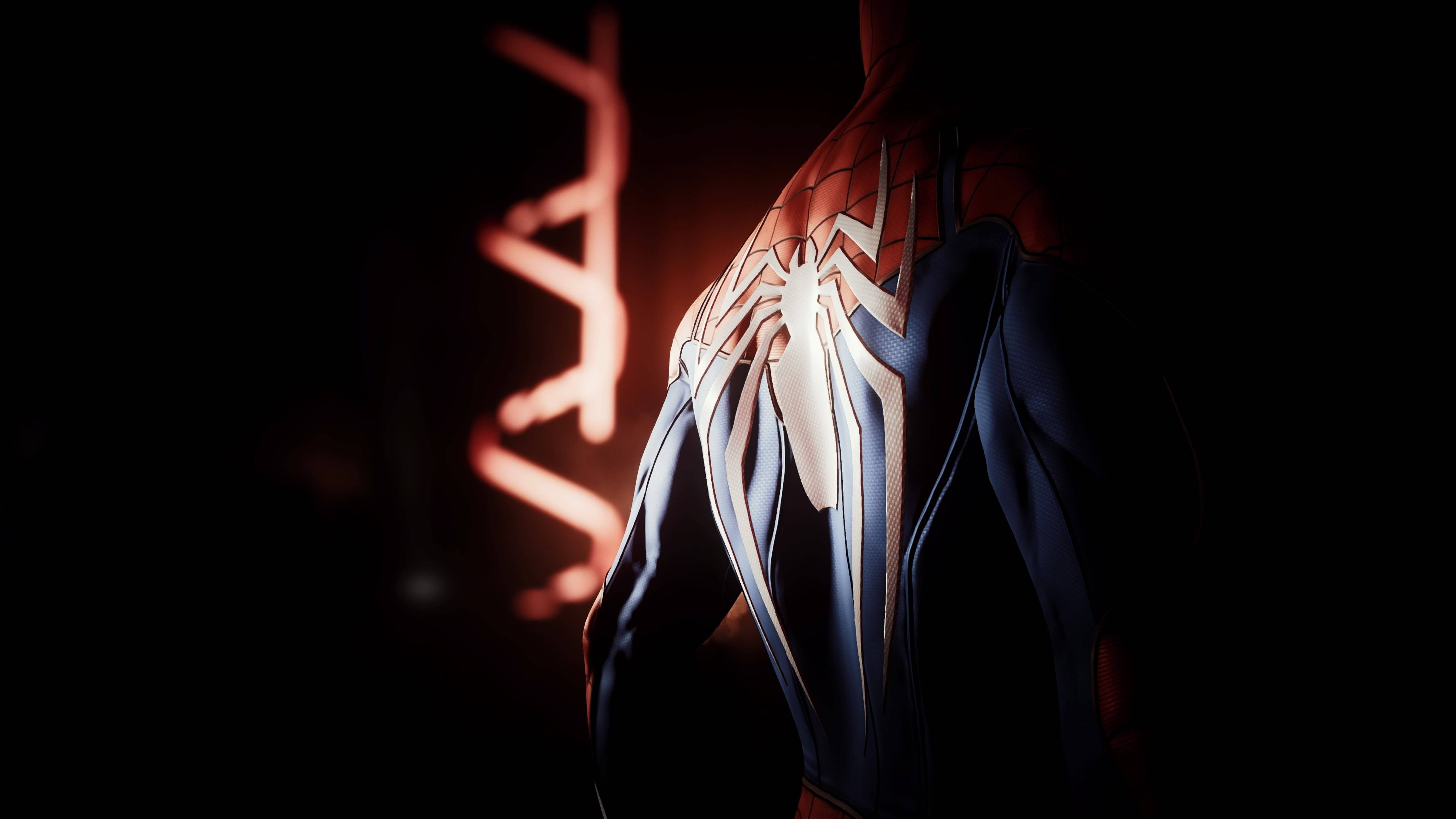 นีออน Marvel Spiderman 4K PS4 วอลเปเปอร์