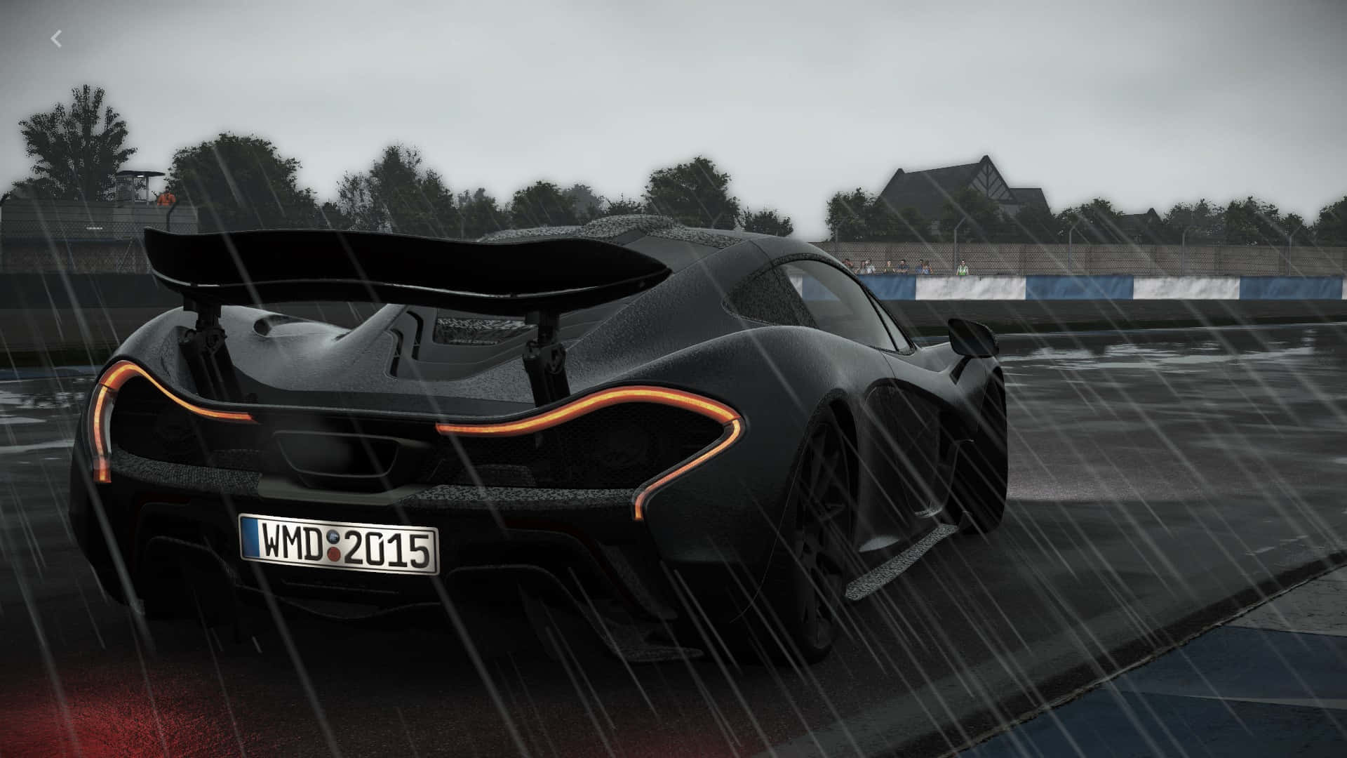 พื้นหลัง McLaren P1 ฝนตกใน Project Cars ความละเอียดสูง วอลเปเปอร์