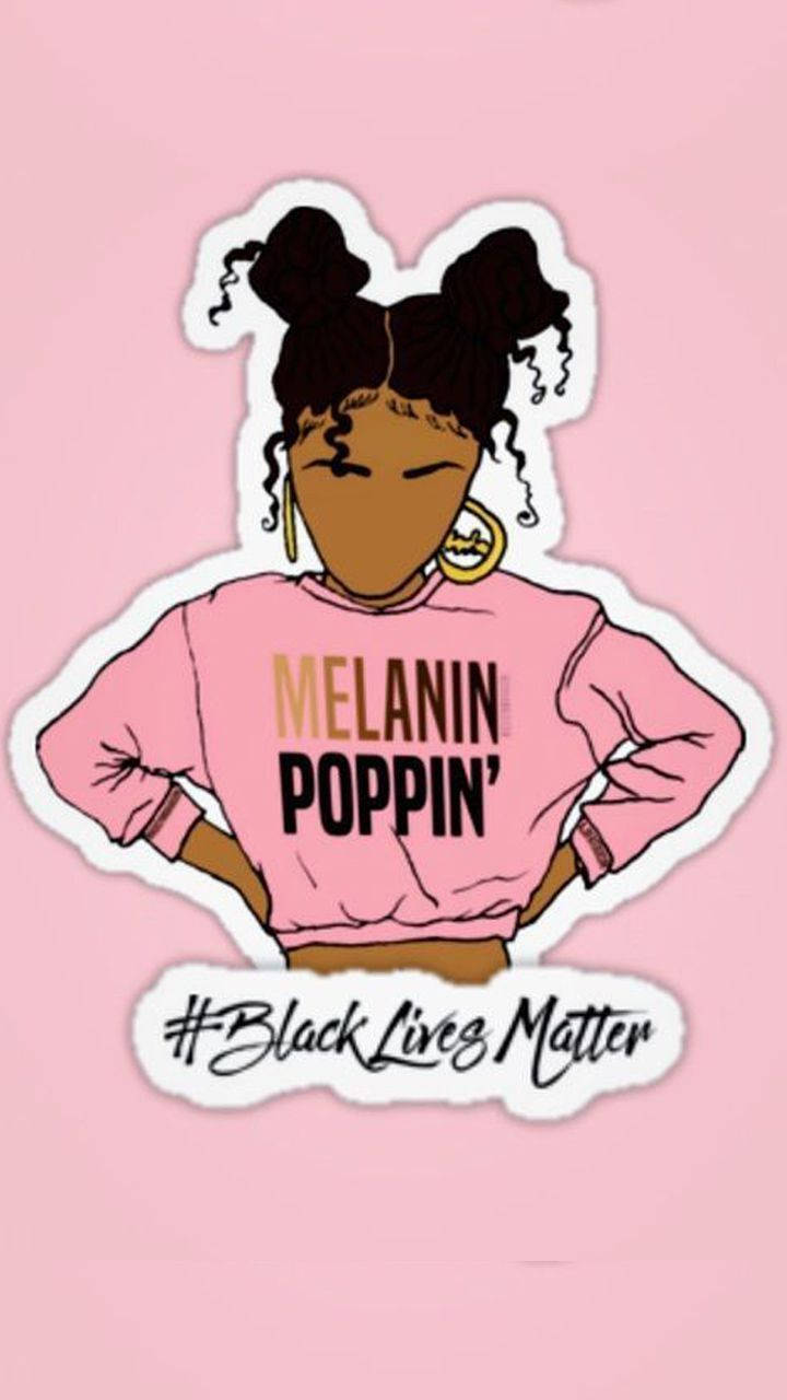 สาวผิวดำสไตล์บาดดี้ในเสื้อสเวตเตอร์ Melanin Poppin' วอลเปเปอร์