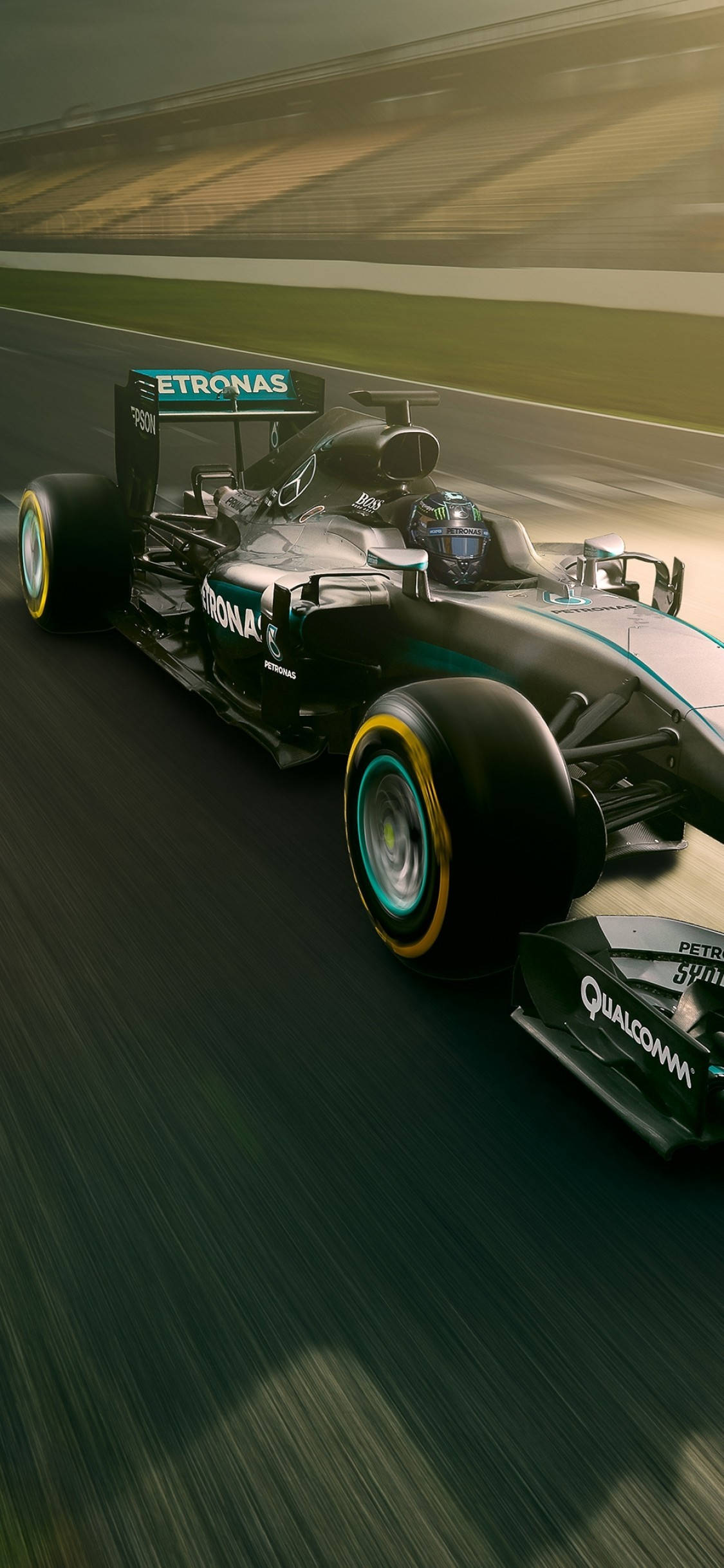 Mercedes F1 iPhone สนามแข่งรถ วอลเปเปอร์