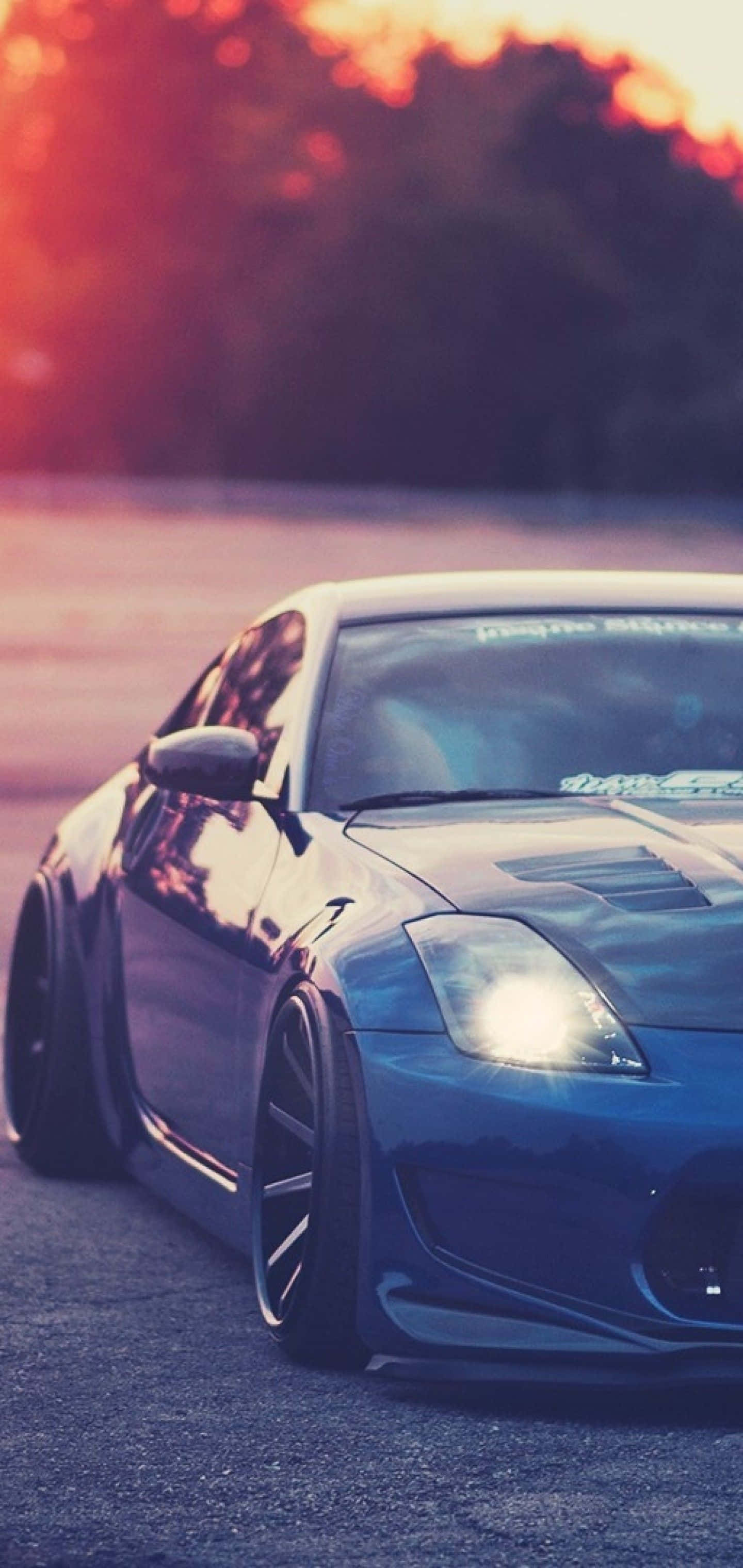 Metallic Blue Nissan 350Z iPhone วอลเปเปอร์