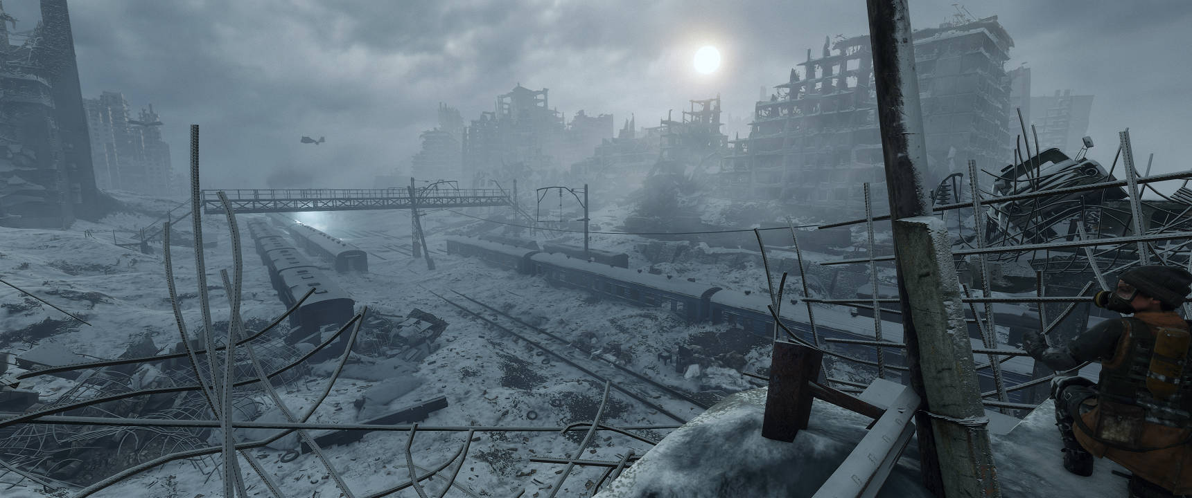 Metro Exodus เมืองที่ถูกสงครามถล่ม 3440x1440 วอลเปเปอร์