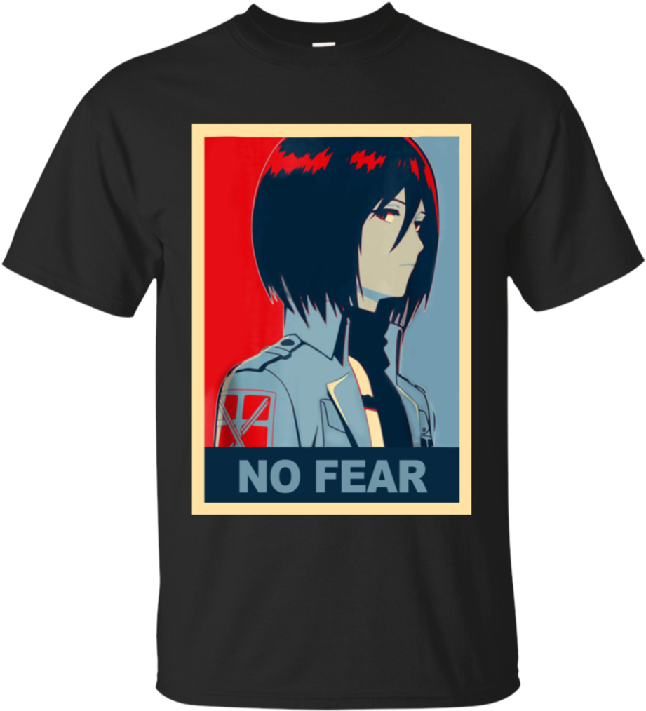 ดีไซน์เสื้อยืด Mikasa Ackerman ไม่มีความกลัว วอลเปเปอร์