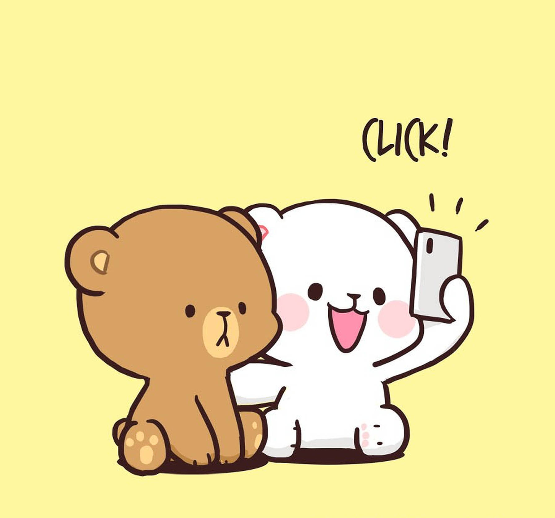 Milk และ Mocha หมีเซลฟี่ วอลเปเปอร์