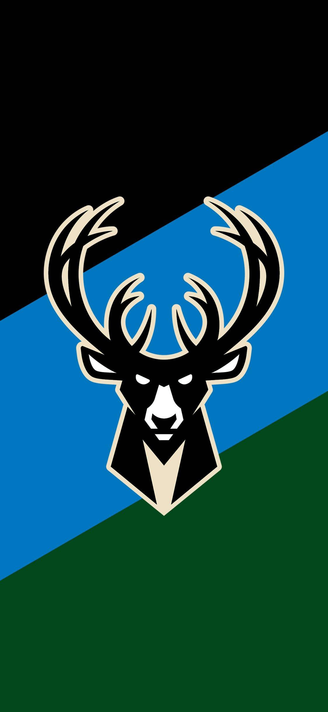 Milwaukee Bucks โลโก้สีดำ วอลเปเปอร์