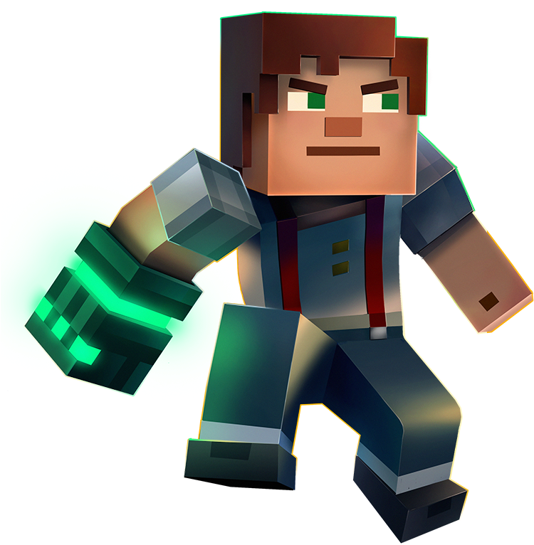 ตัวละคร Minecraft เรืองแสงสีเขียว วอลเปเปอร์