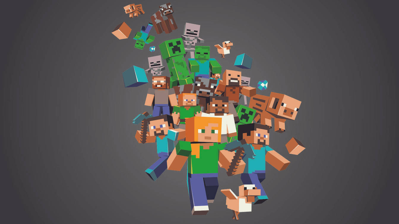 สำรวจโลกมหัศจรรย์ของม็อบและไอเทมใน Minecraft วอลเปเปอร์