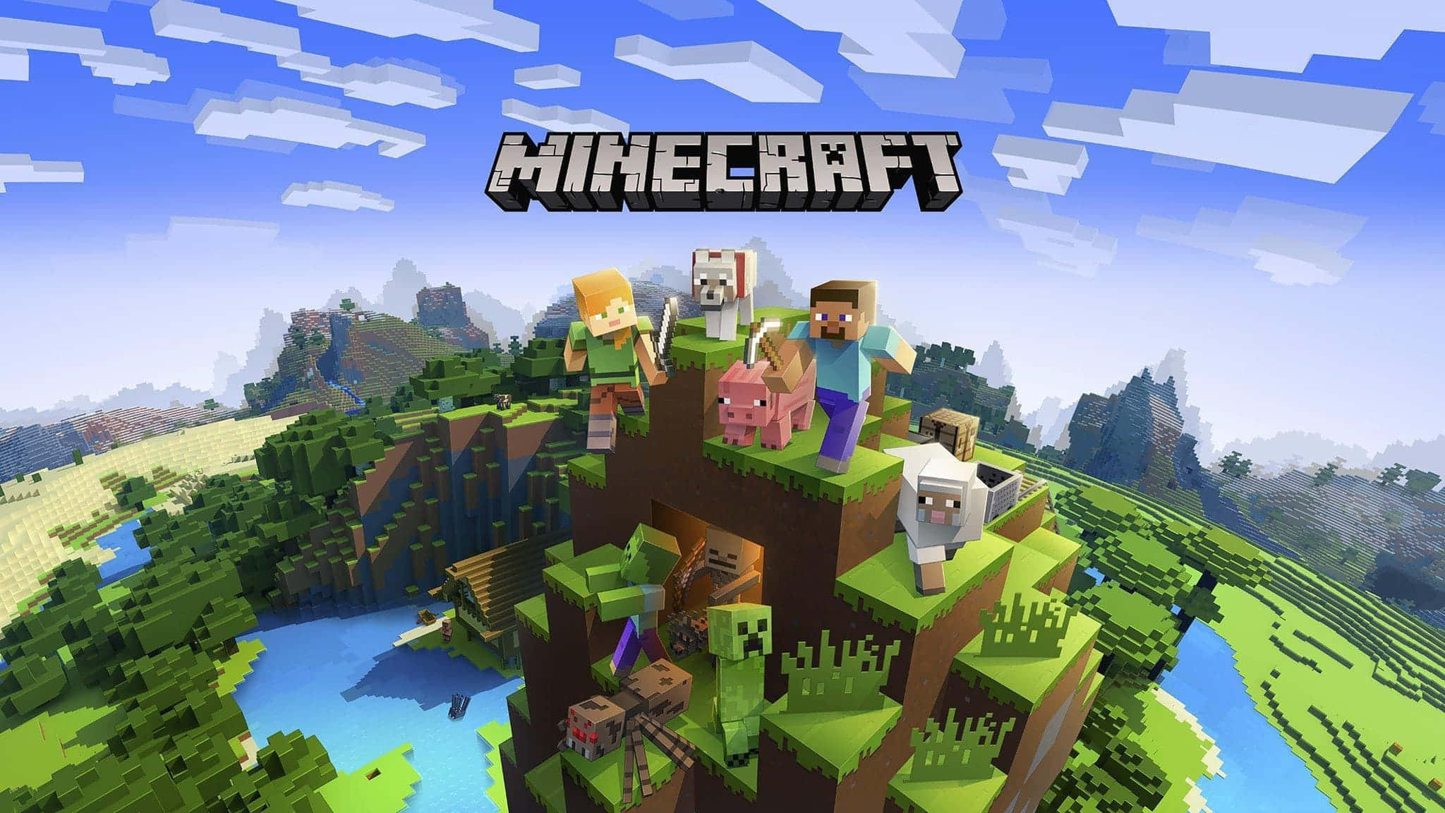 พื้นหลัง Minecraft วอลเปเปอร์