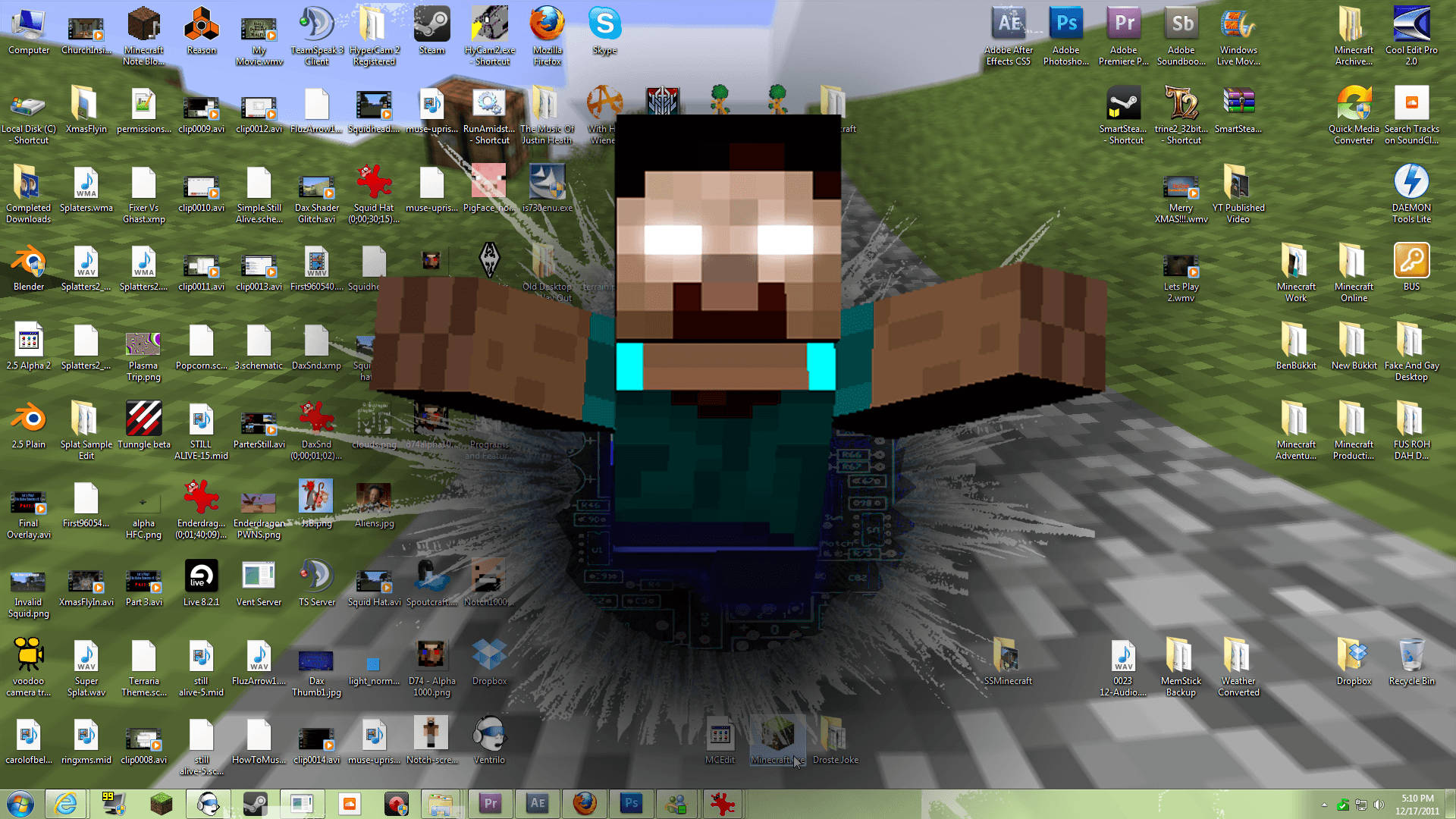 Minecraft Herobrine ทะลุหน้าจอคอมพิวเตอร์ — มายคราฟ วอลเปเปอร์