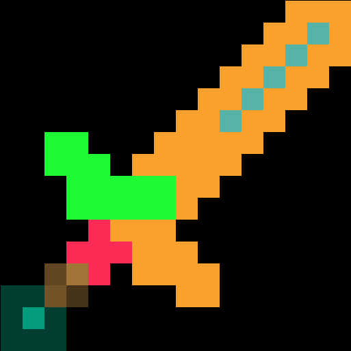 Minecraft_ ดาบเพชร_ ศิลปะพิกเซล.PNG วอลเปเปอร์
