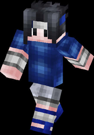 ตัวละครซาสึเกะสไตล์ Minecraft วอลเปเปอร์