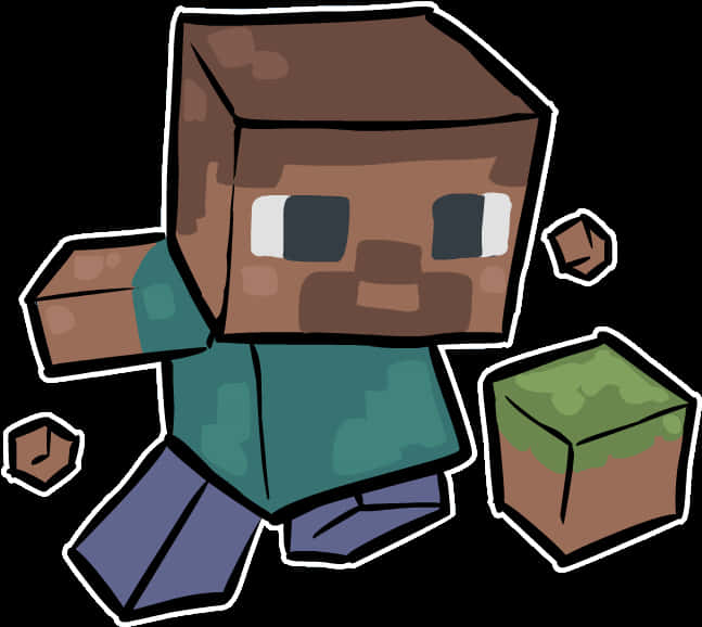Minecraft_ ตัวละครและบล็อก_ เวกเตอร์ วอลเปเปอร์