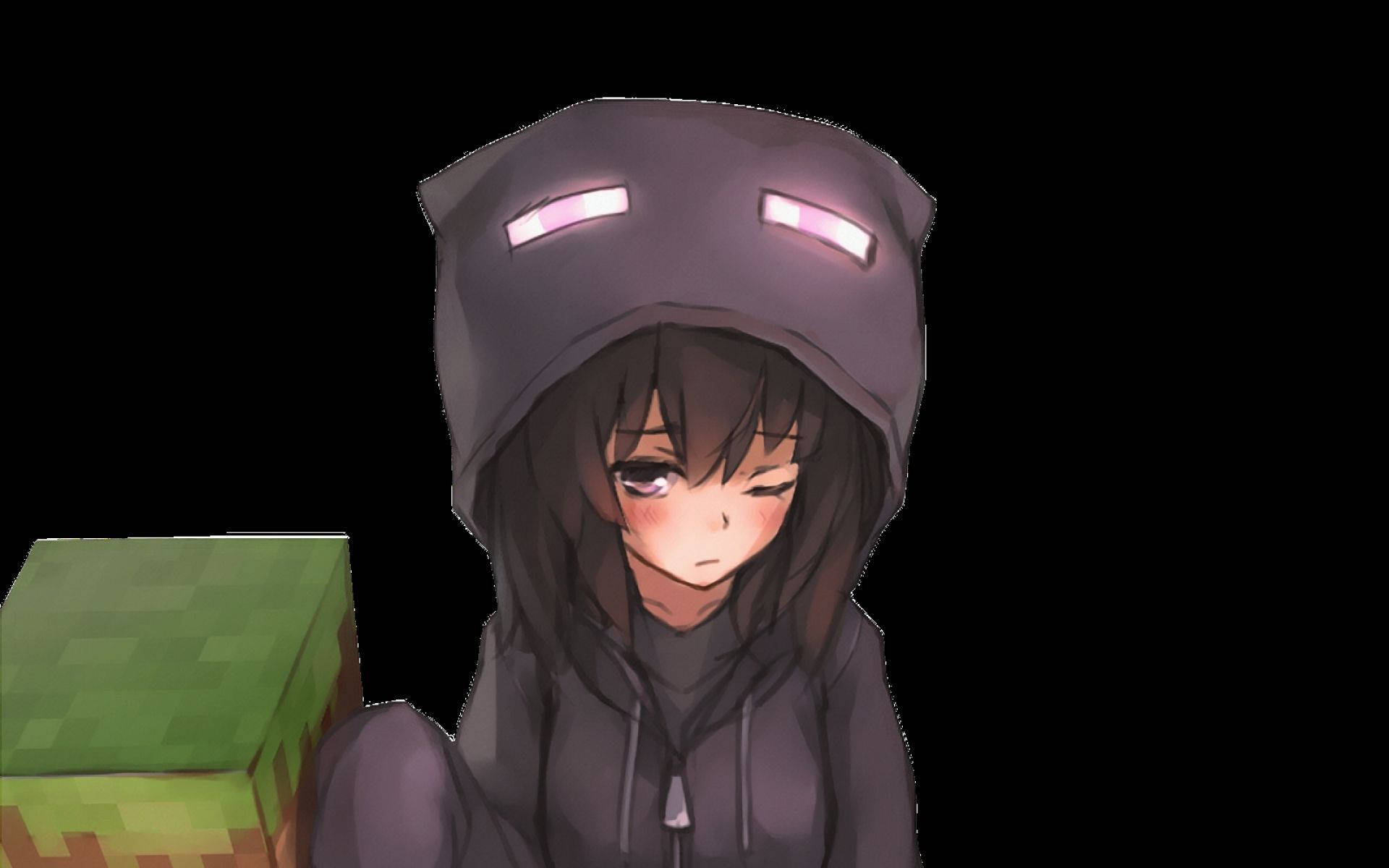 Minecraft สาวอนิเมะน่ารัก PFP วอลเปเปอร์