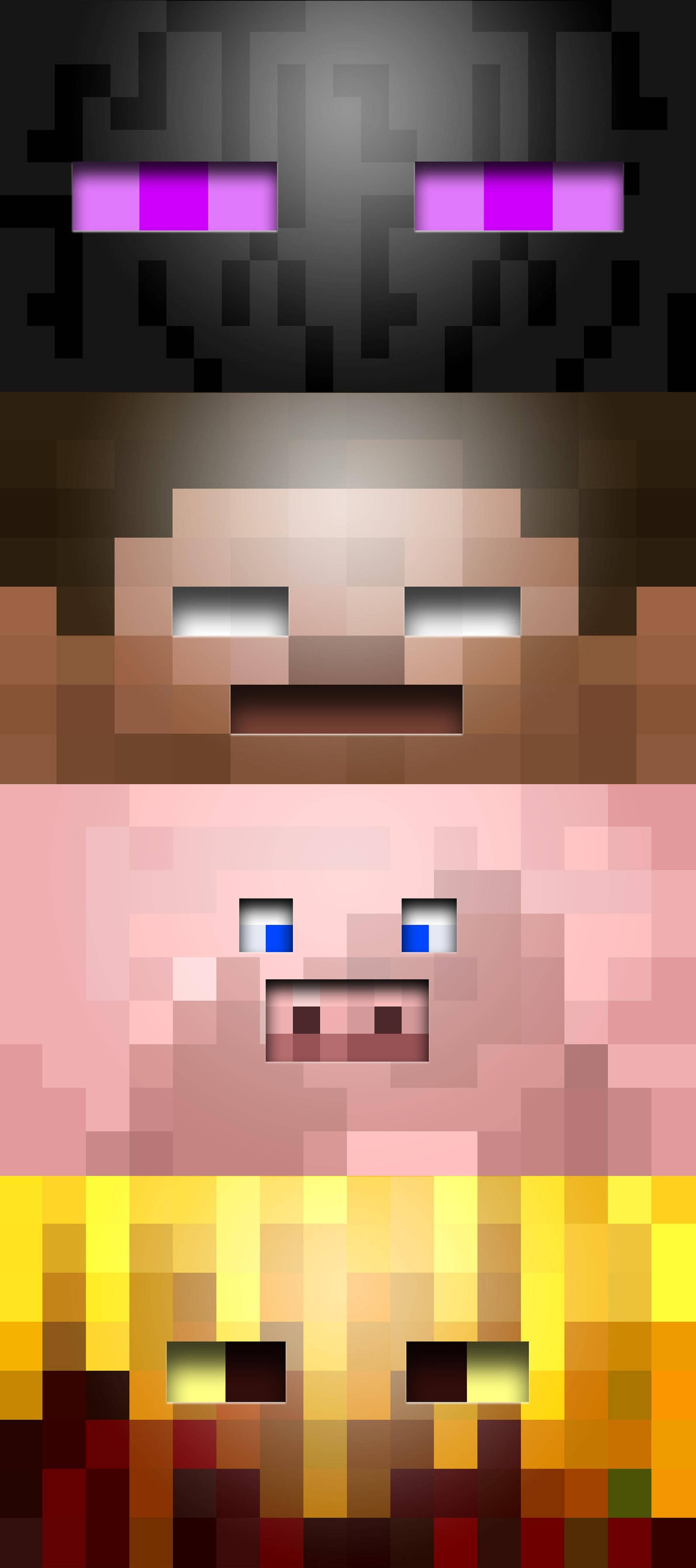 Minecraft โทรศัพท์ ตัวละครตาโต วอลเปเปอร์