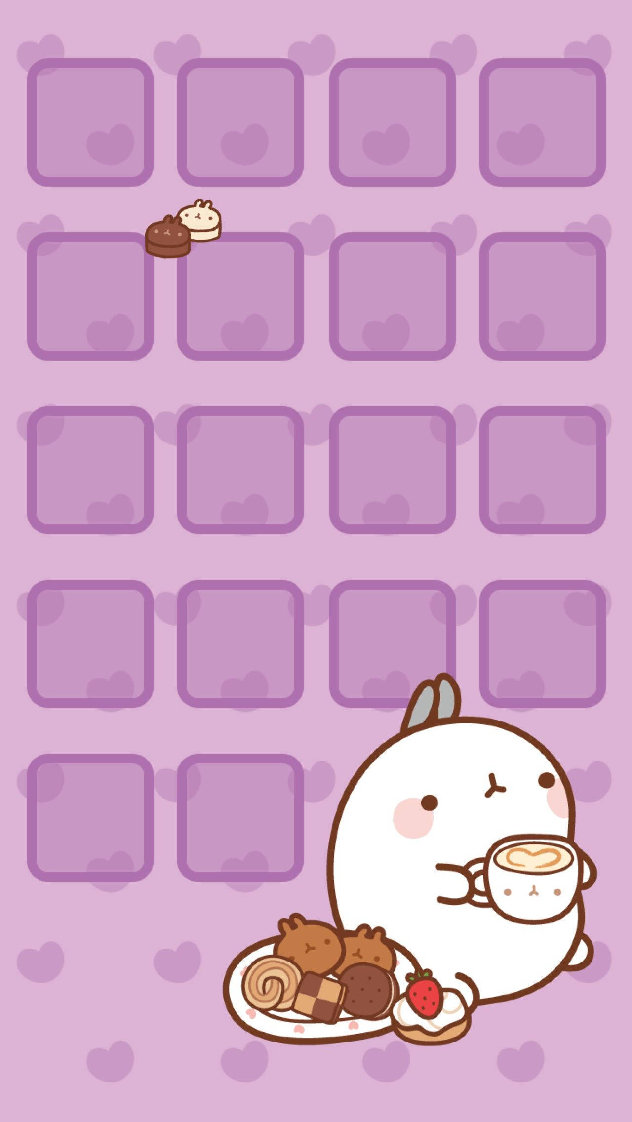 Molang ช่วงเวลาของว่าง iPad สไตล์น่ารัก วอลเปเปอร์