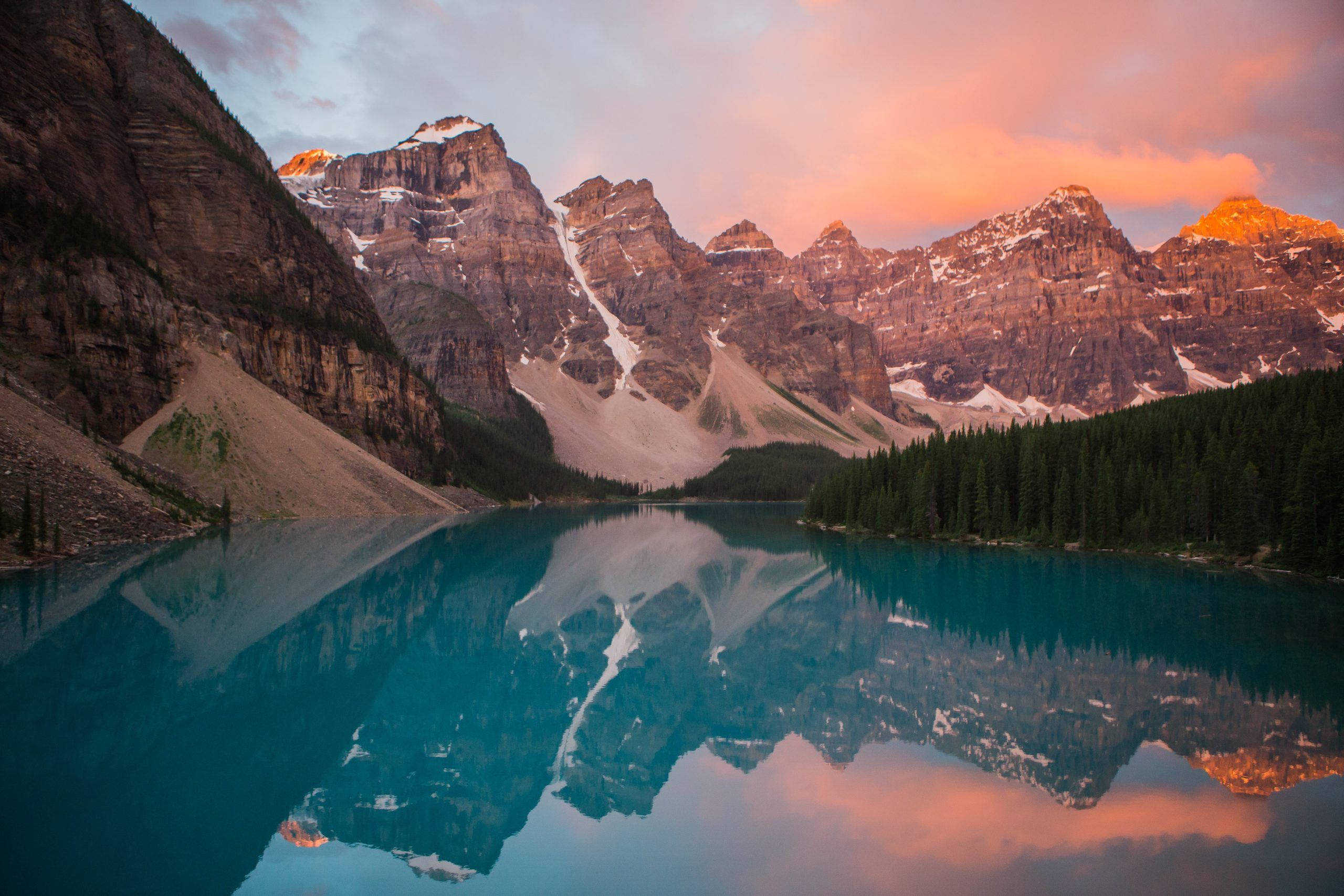 วอลเปเปอร์ Moraine Lake สวยงามสำหรับเดสก์ท็อป วอลเปเปอร์