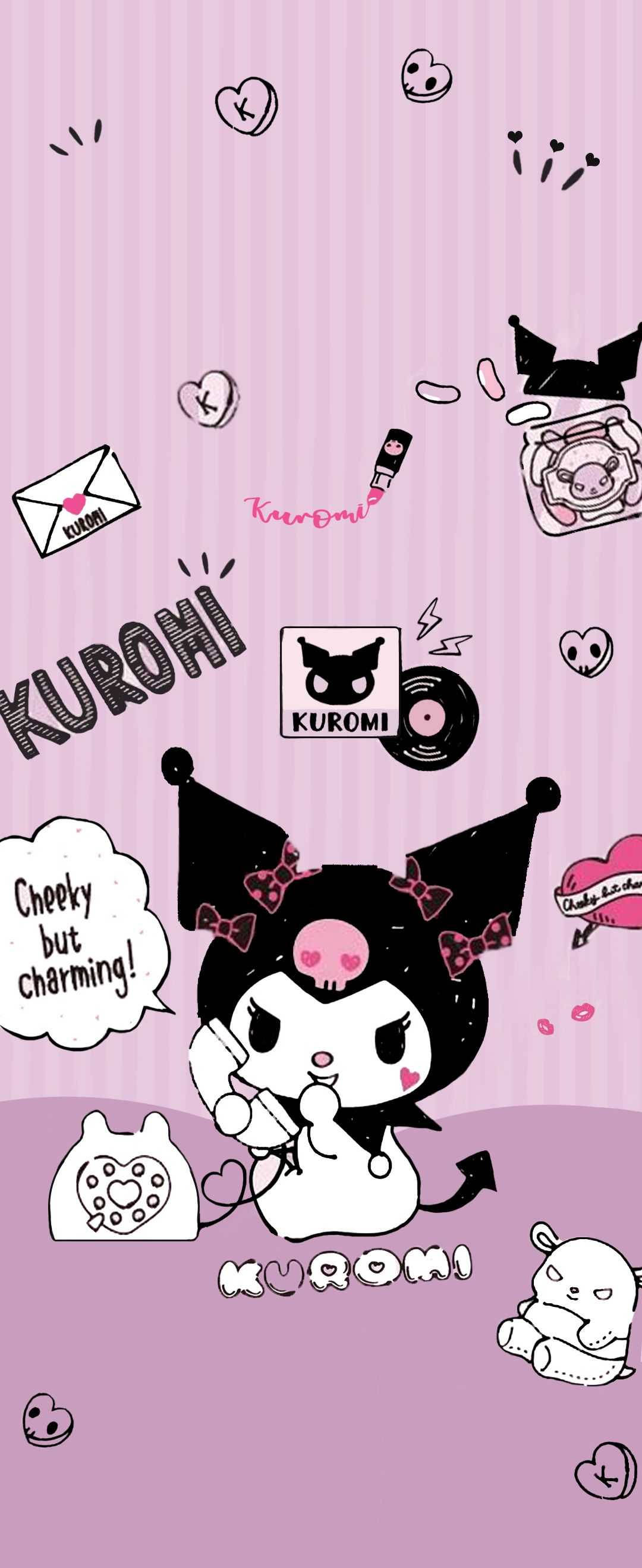 ภาพพื้นหลังโทรศัพท์ My Melody Kuromi วอลเปเปอร์