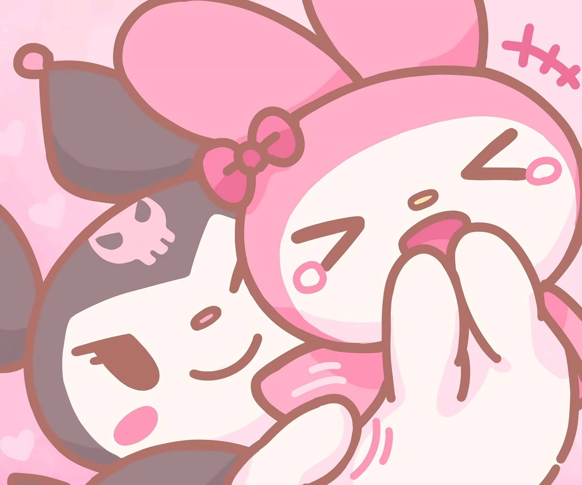 My Melody Kuromi กับ My Melo น่ารัก — 산리오 GIF วอลเปเปอร์