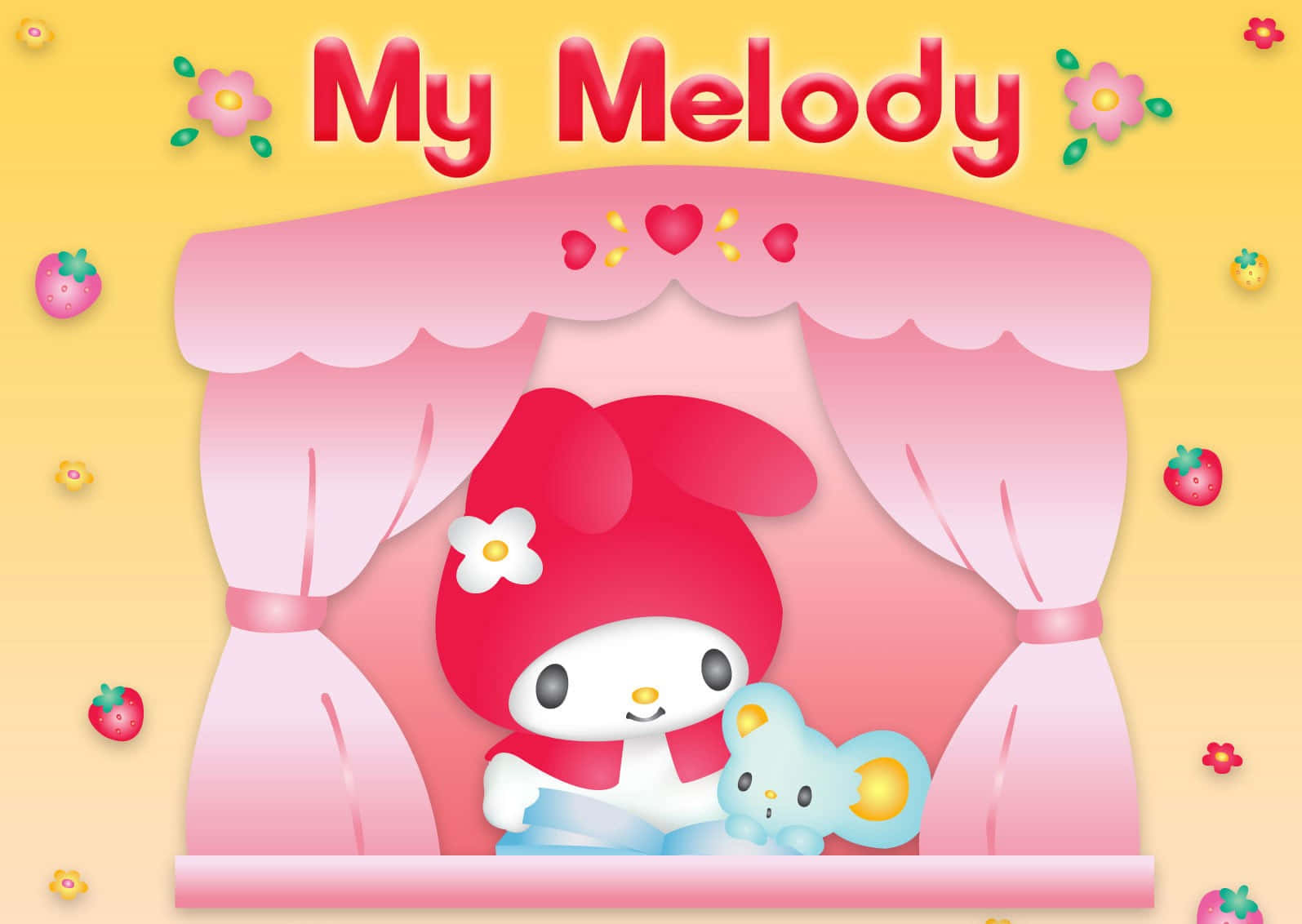 My Melody น่ารักกับหนูแฟลต วอลเปเปอร์