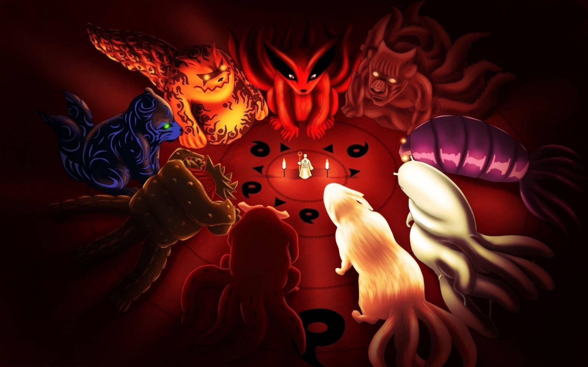 สัตว์หางและฮาโกโรโมะ โอสึซึกิ วอลเปเปอร์โน๊ตบุ๊ค Naruto วอลเปเปอร์