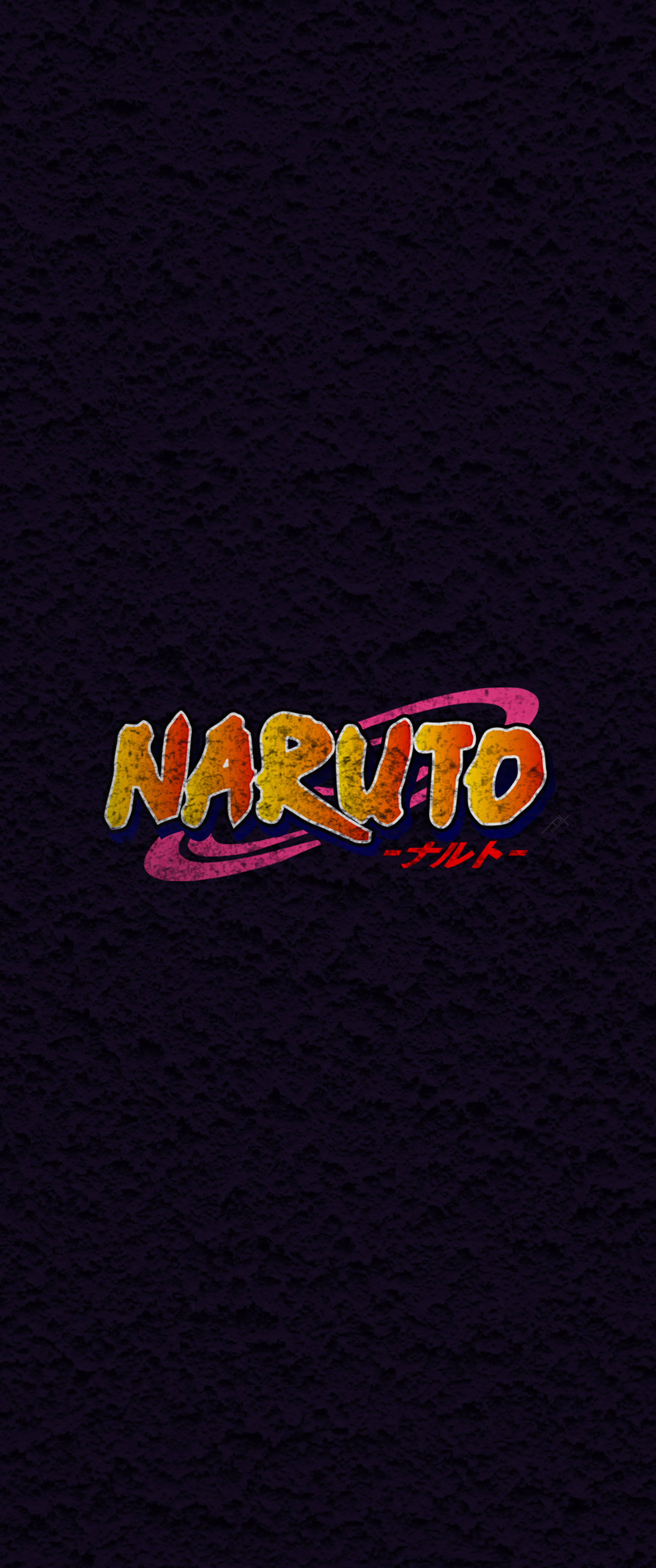 สัญลักษณ์อนิเมะ Naruto บนพื้นดำ วอลเปเปอร์