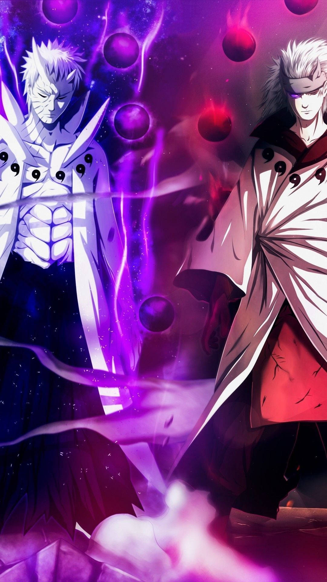 Naruto ไลฟ์ โอบิโตะ และ มาดาระ จักระ — นารูโตะ GIF มีชีวิต วอลเปเปอร์