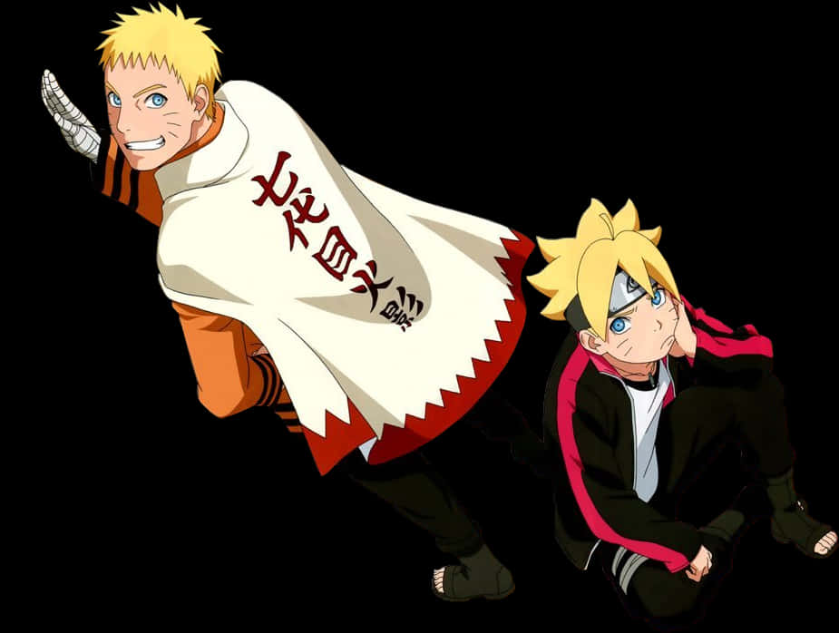 NarutoและBoruto เสื้อคลุมโฮคาเงะ วอลเปเปอร์