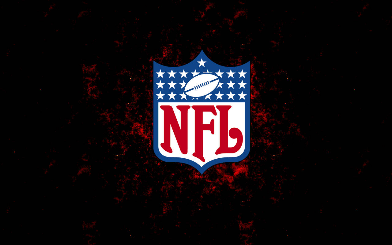โลโก้ฟุตบอล NFL บนพื้นหลังสีดำ วอลเปเปอร์