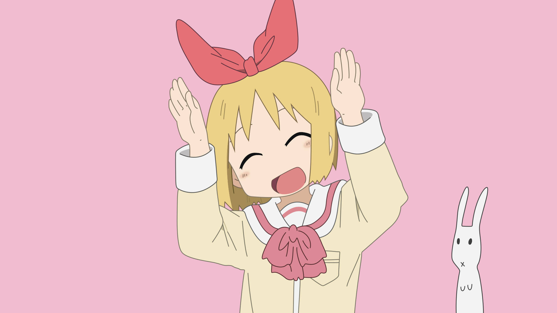 nichijou แฮปปี้ ฮารุนะ กับกระต่าย วอลเปเปอร์