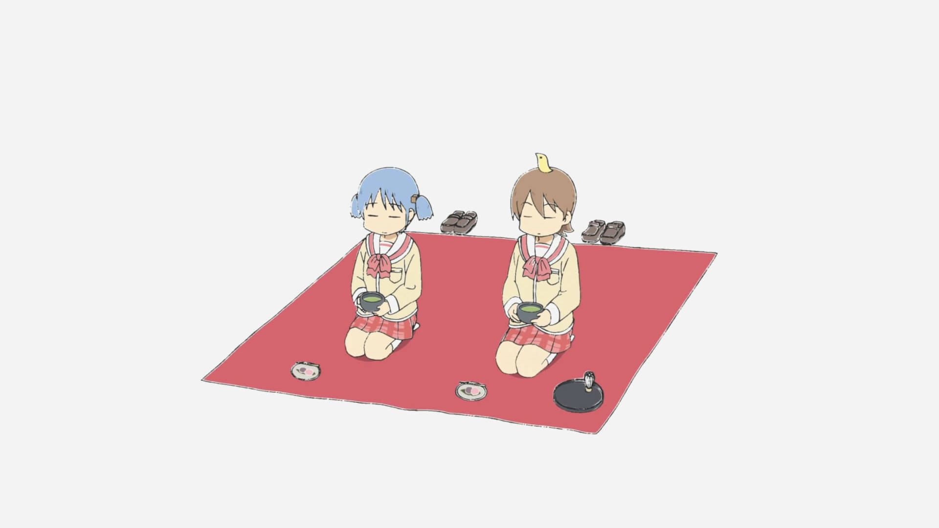 Nichijou มิโอะและยูโกะ ปิกนิก วอลเปเปอร์
