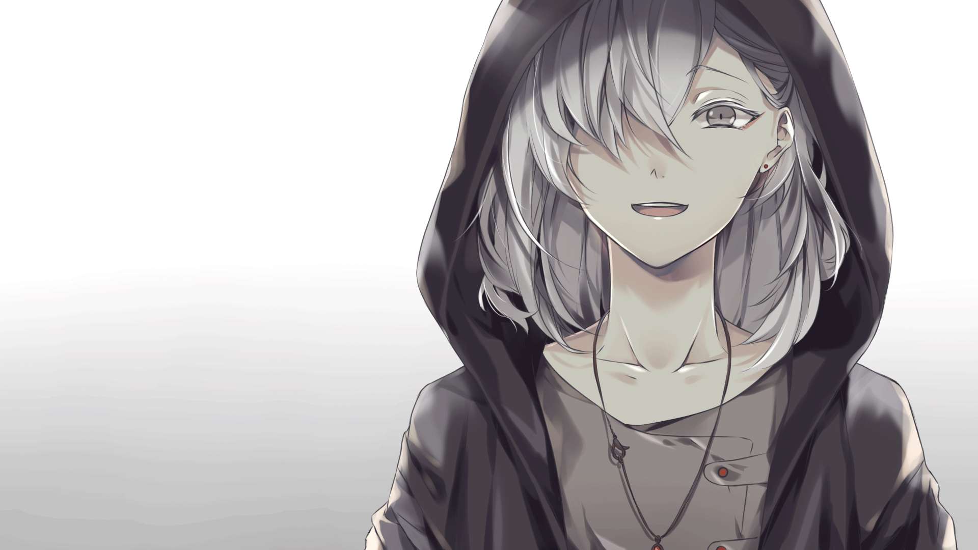 หนุ่มอนิเมะผมขาว Nightcore วอลเปเปอร์