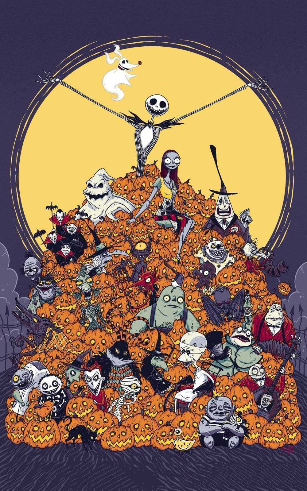 ดูโทรศัพท์ Nightmare Before Christmas สุดรื่นเริงนี้! วอลเปเปอร์