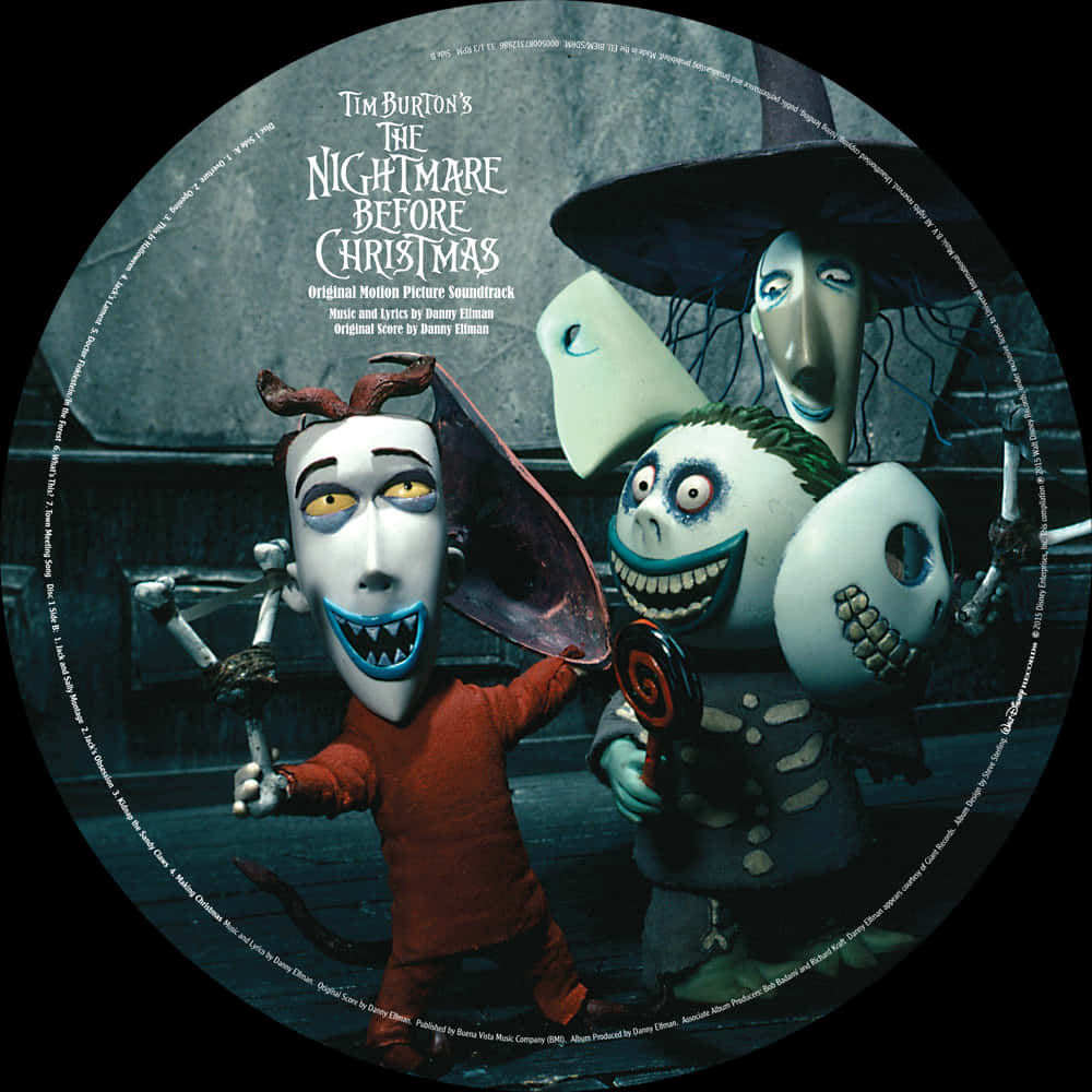 ปกเพลงประกอบภาพยนตร์ Nightmare Before Christmas วอลเปเปอร์