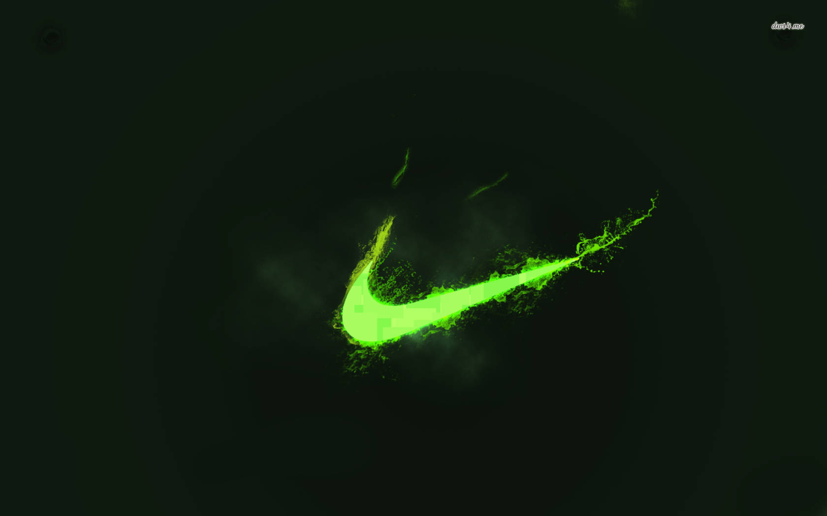 Nike โลโก้ นีออนเขียวสวยงาม วอลเปเปอร์