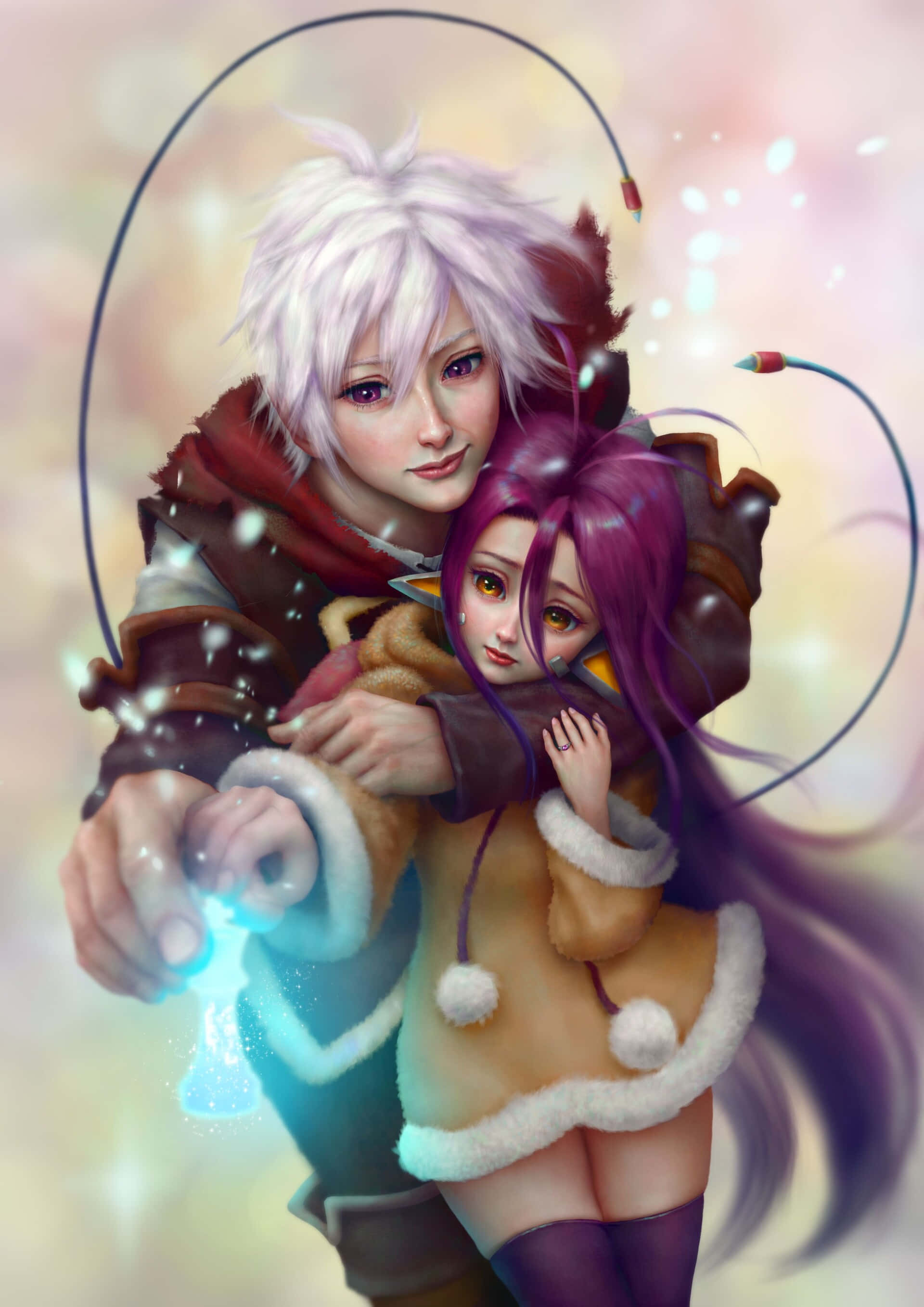 No Game No Life โซร่า ชิโร่ ภาพศิลป์ วอลเปเปอร์