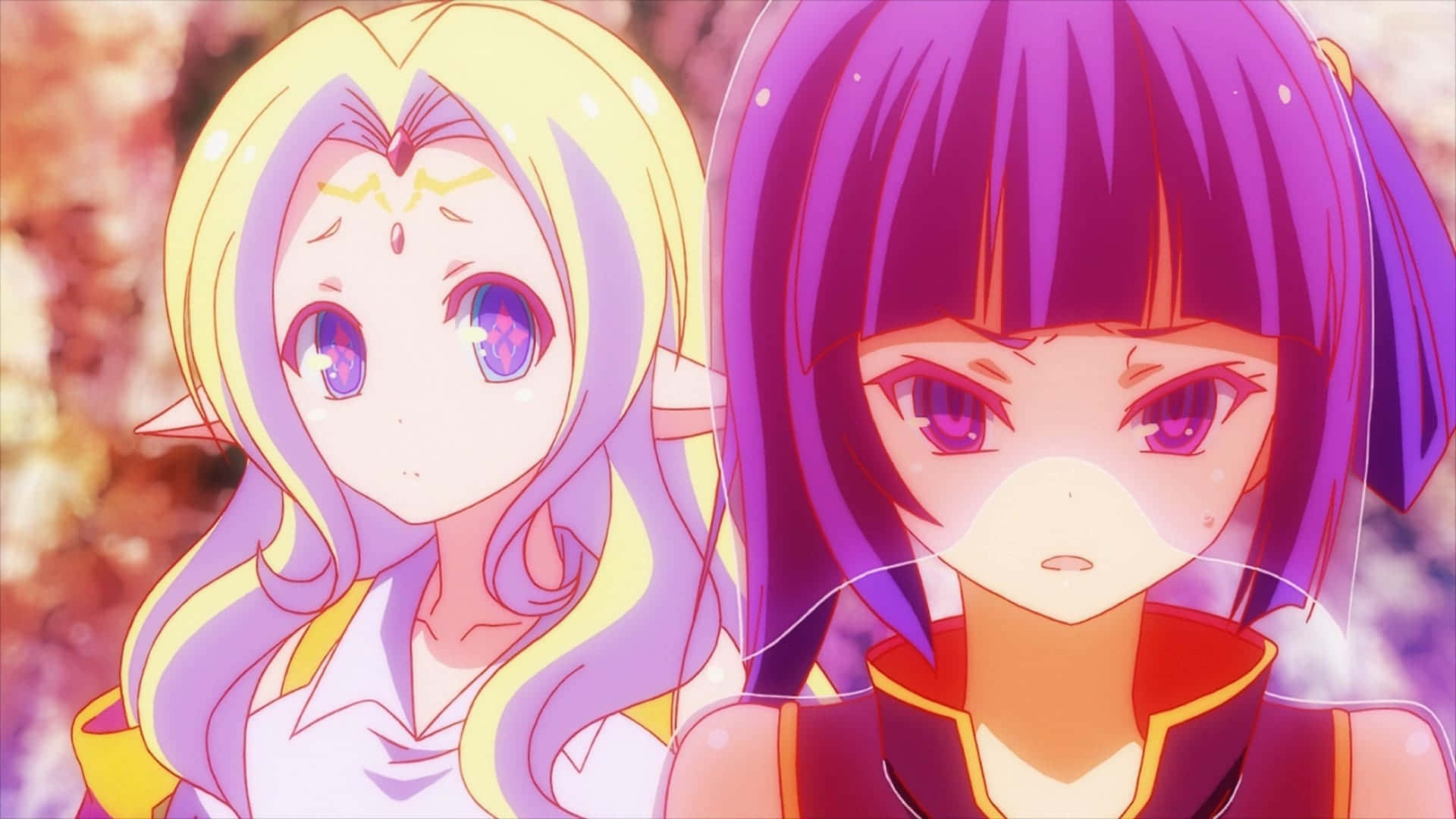 โซระและชิโระผู้ชาญฉลาดและมีกลยุทธ์จาก No Game No Life! วอลเปเปอร์