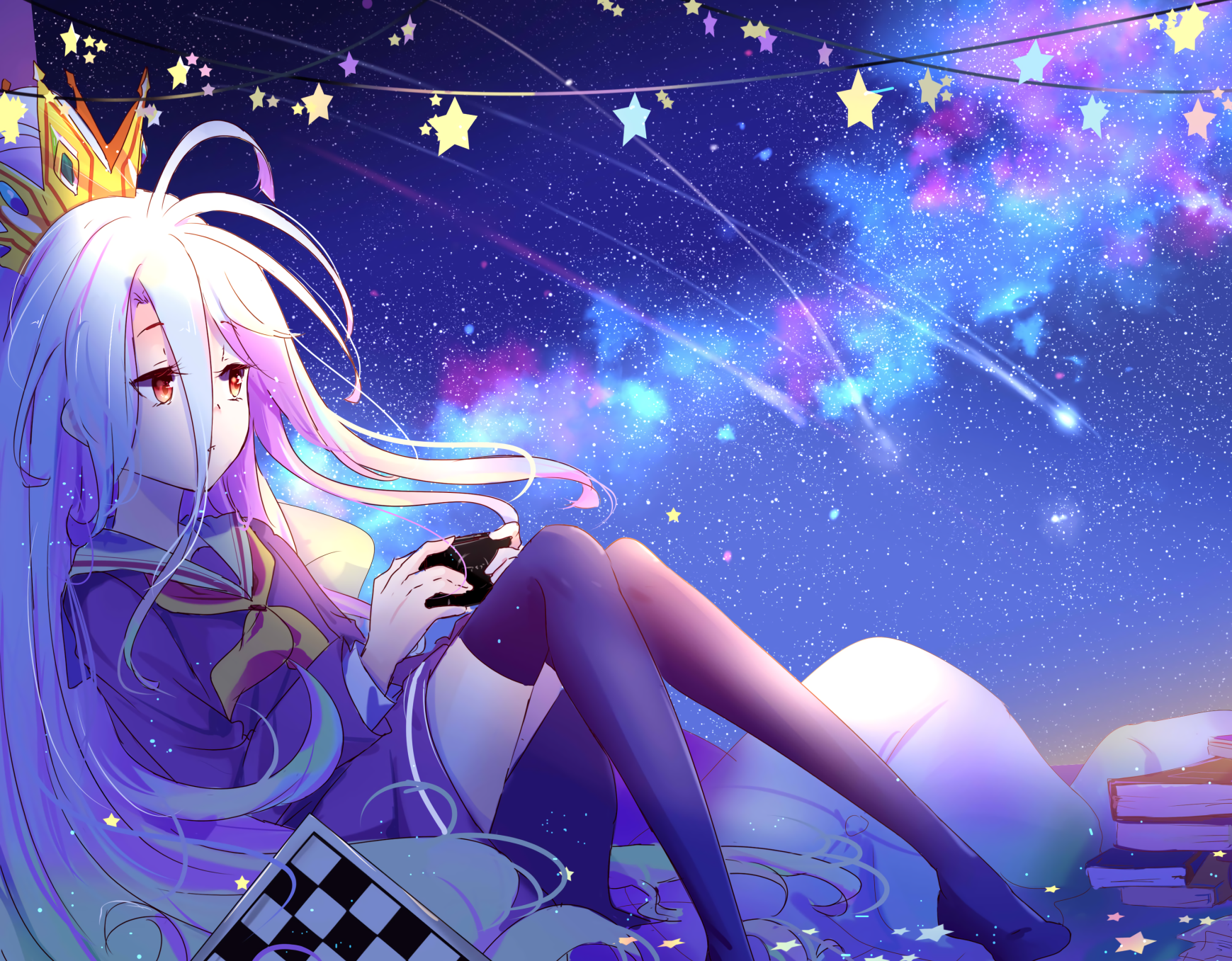 ร่วมผจญภัยไปกับโซระและชิโระในการเป็นนักเล่นเกมที่เก่งที่สุดใน No Game No Life วอลเปเปอร์