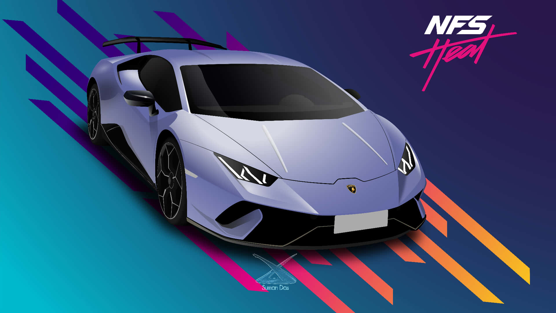 รถสีฟ้าที่มีคำว่า NS5 หัวใจอยู่บนนั้น วอลเปเปอร์