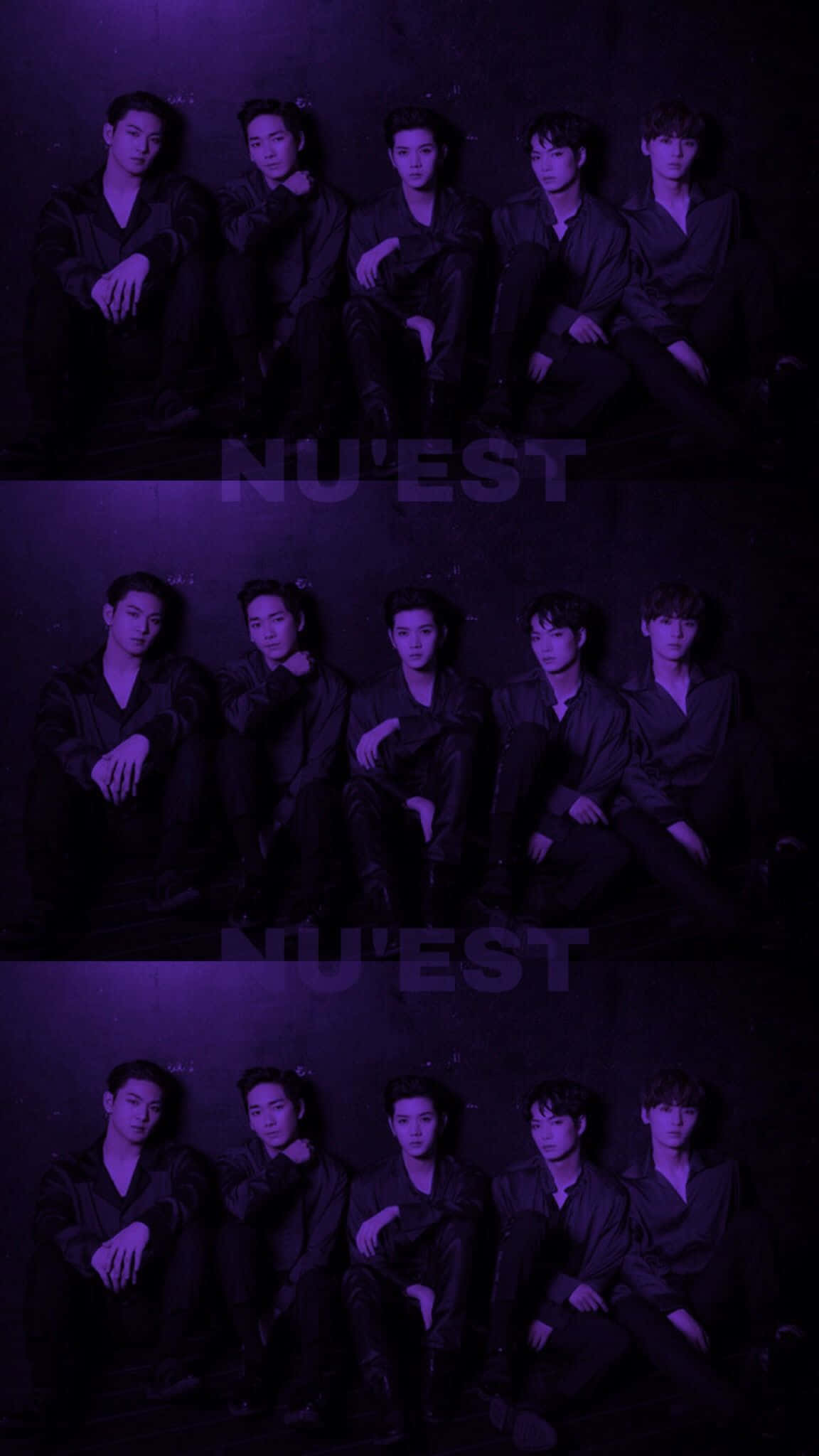 Nuest วงเคป็ปสีม่วงเข้ม วอลเปเปอร์