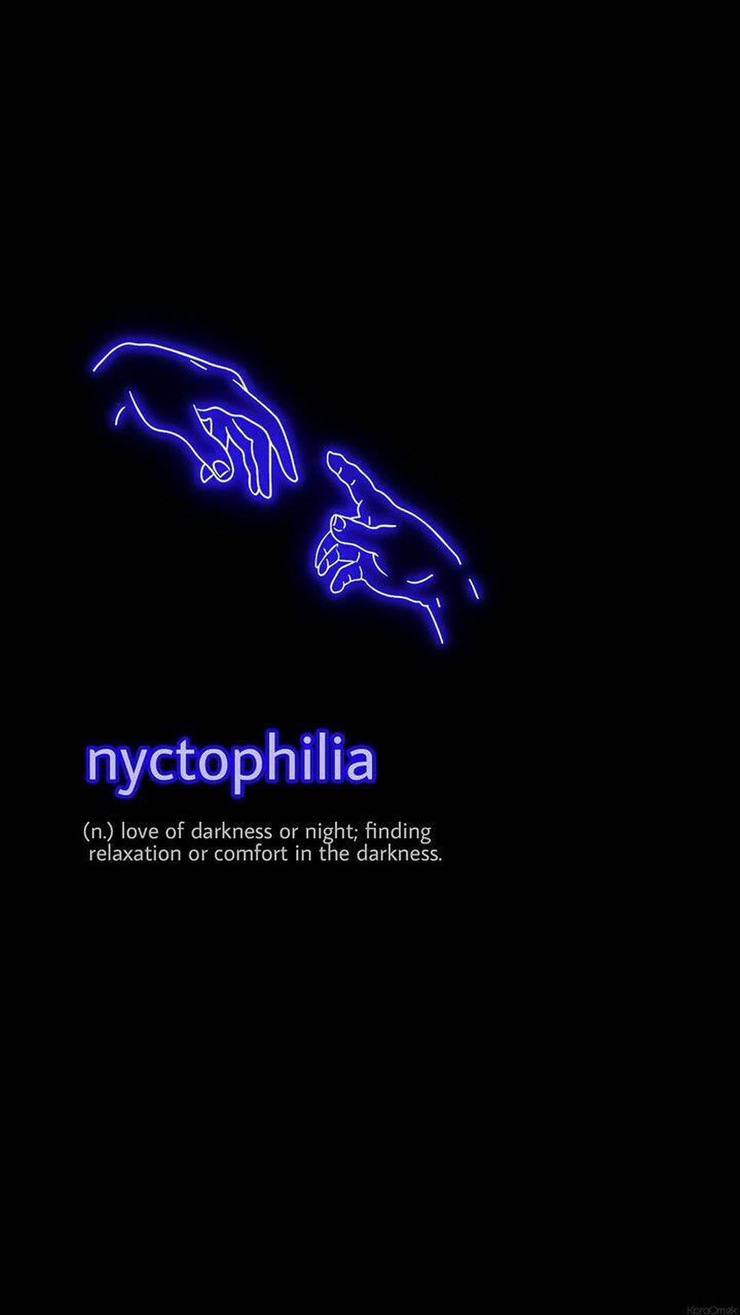 วอลเปเปอร์คำสวยงาม Nyctophilia — สุนทรียภาพคำคม GIF วอลเปเปอร์