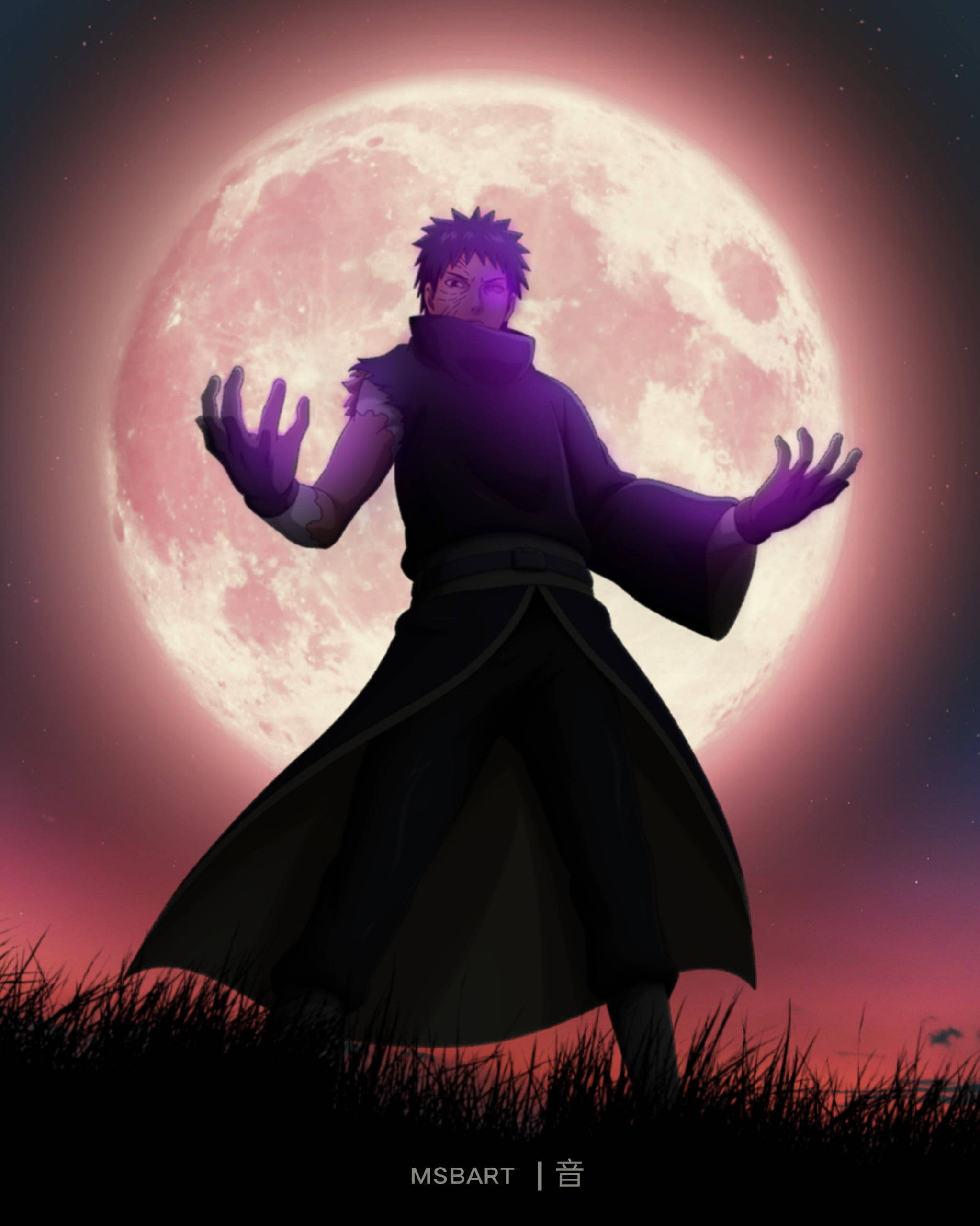 Obito Uchiha พระจันทร์เต็มดวง 4K วอลเปเปอร์