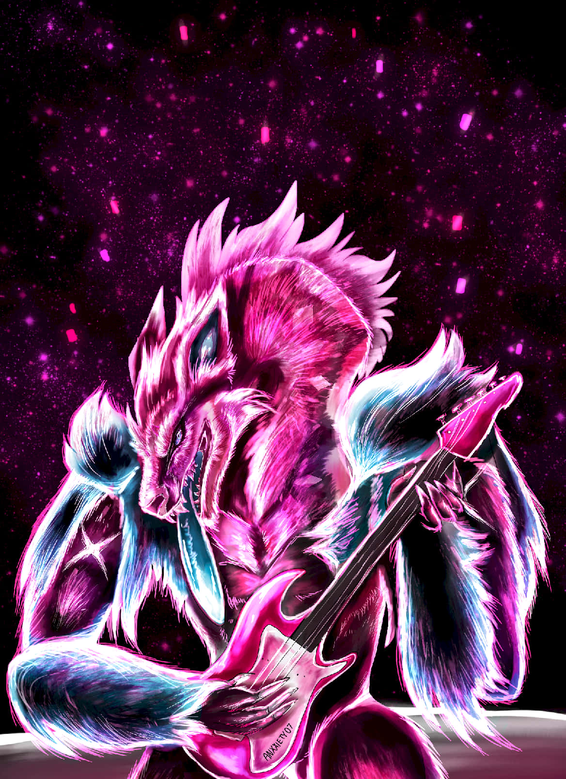 Obstagoon เล่นกีตาร์ วอลเปเปอร์
