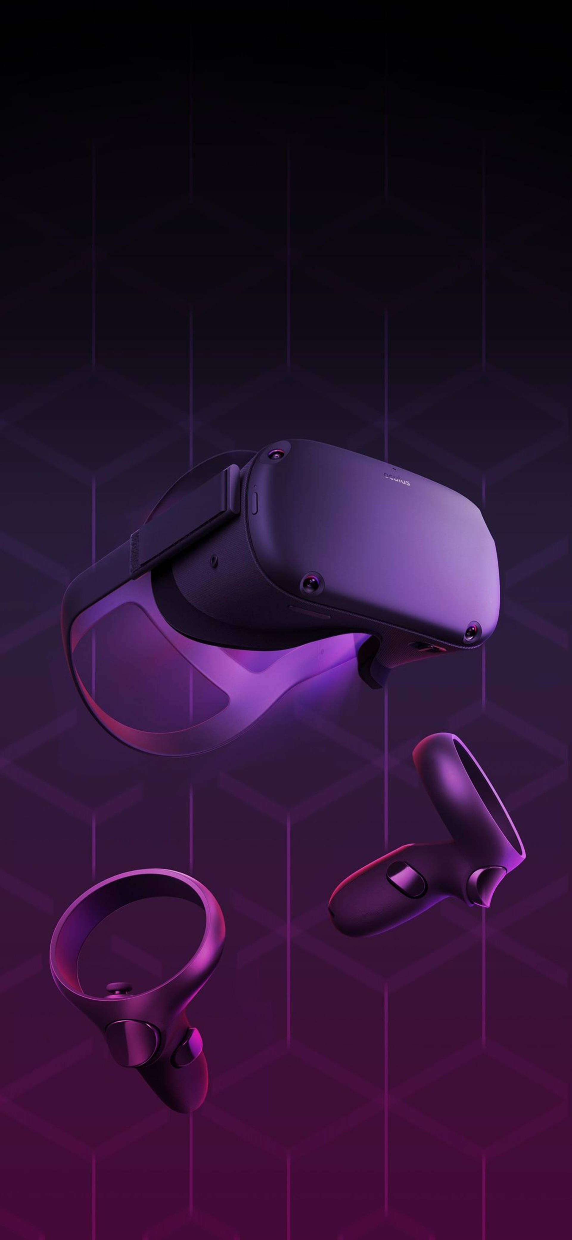 Oculus Quest 2 ศิลปะนามธรรมสีม่วง วอลเปเปอร์